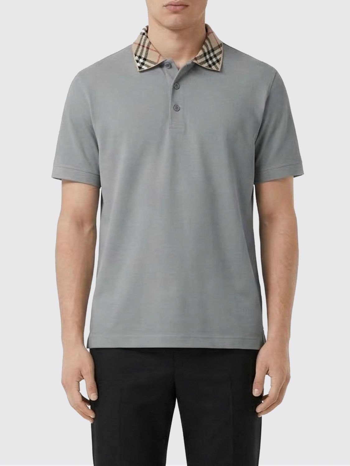 Burberry Burberry Polo Shirt Men Grey Size US M / EU 48-50 / 2 - 1 Thumbnail