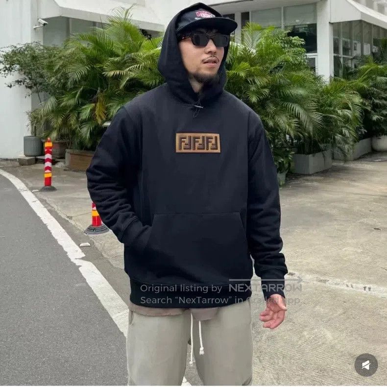 Fendi Fendi Double F Logo Printed Hooded Sweatshirt Size US XL / EU 56 / 4 - 7 Thumbnail