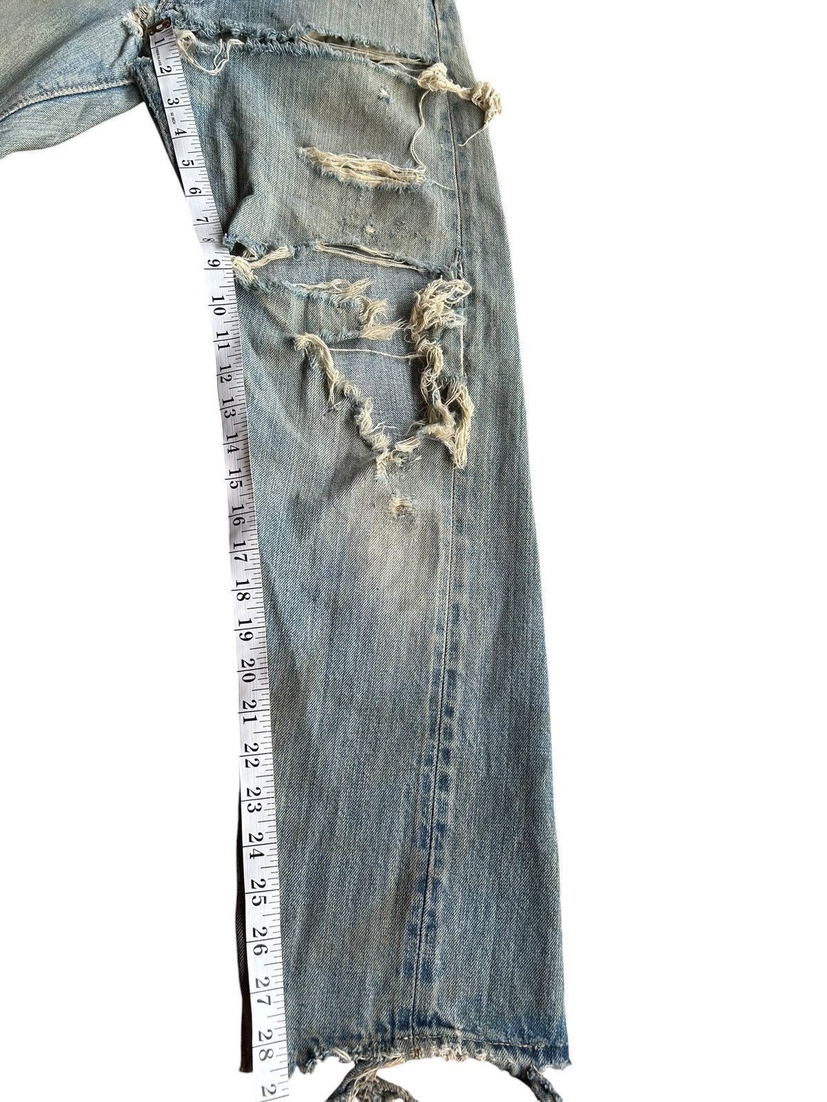 Levi's 60s-70s THRASHED Levi's 6 Selvedge Vintage Denim Jeans Size US 28 / EU 44 - 21 Thumbnail