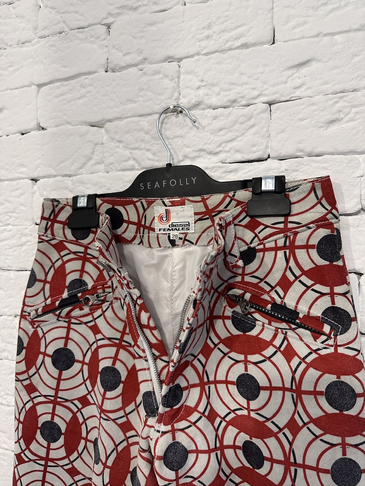 Diesel Rare Vintage Diesel Pants - Target Print, Size 28, Bold Size 28" / US 6 / IT 42 - 8 Thumbnail