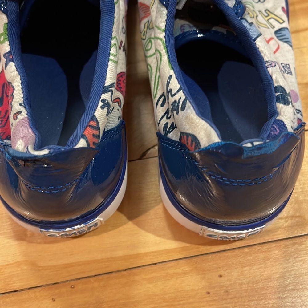 Coach Coach Barrett low top blue patent edged-accent patterned la Size US 6 / IT 36 - 4 Thumbnail