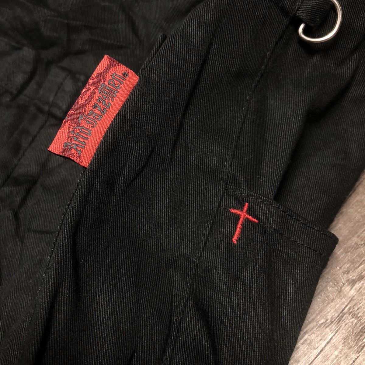 If Six Was Nine × Japanese Brand × Vintage MAD PUNKS SKULL DESIGN BONDAGE STYLE BOOTCUT PANT Size US 32 / EU 48 - 25 Thumbnail