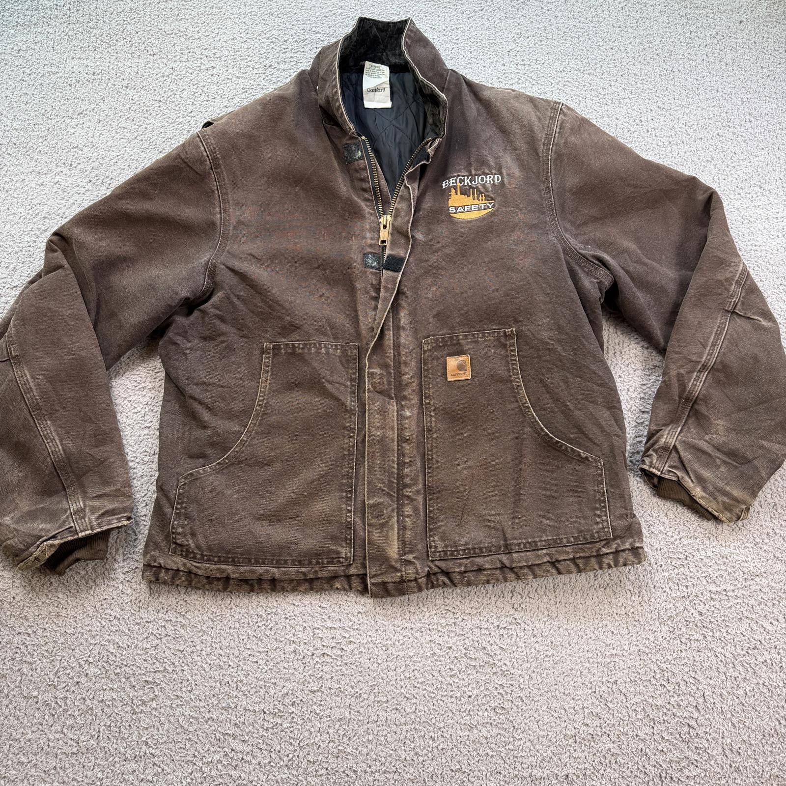 Carhartt Vintage Carhartt Brown Duck Work Jacket Quilted Lined XL T Size US XL / EU 56 / 4 - 1 Thumbnail