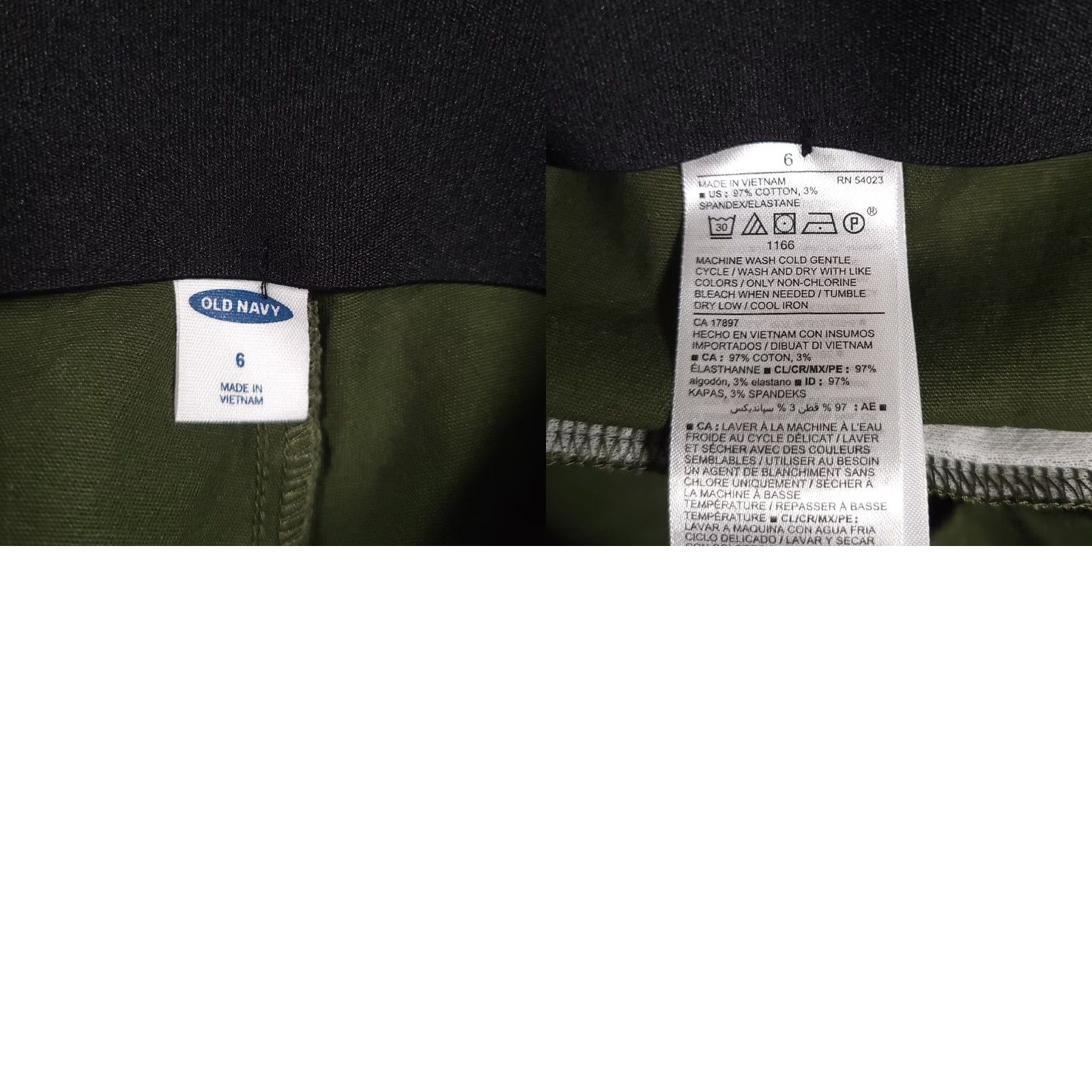 Old Navy Old Navy Skinny Chino Pants Womens 6 Green Elastic Waist Side Zip Ankle Women's Size 28" / US 6 / IT 42 - 9 Thumbnail