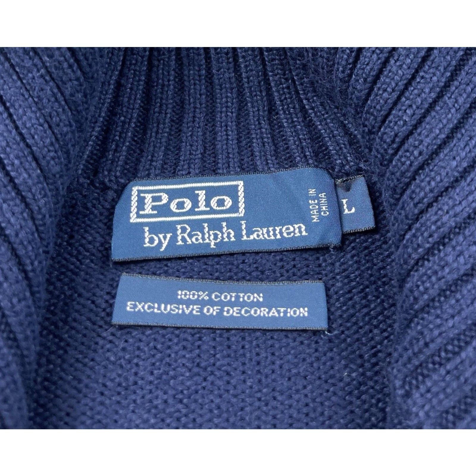 Polo Ralph Lauren VINTAGE Polo Ralph Lauren Cardigan Sweater Men’s L Solid Knit Blue Zip Pockets Outdoor Preppy Size US L / EU 52-54 / 3 - 2 Thumbnail