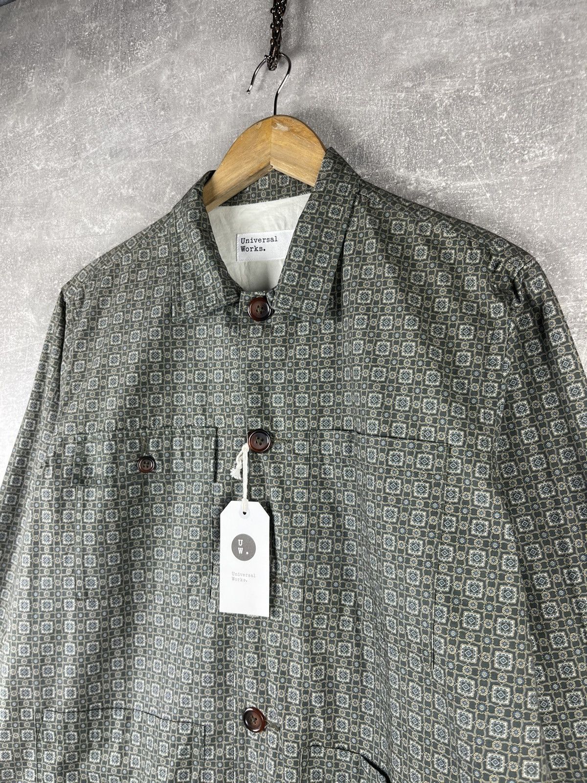 Universal Works Universal Works NWT Patterned Cotton Pocket Overshirt Jacket Size US S / EU 44-46 / 1 - 2 Thumbnail