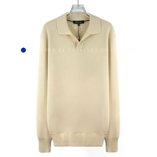 Loro Piana Beige Long Sleeve Knit Polo Shirt Size US M / EU 48-50 / 2 - 1 Thumbnail