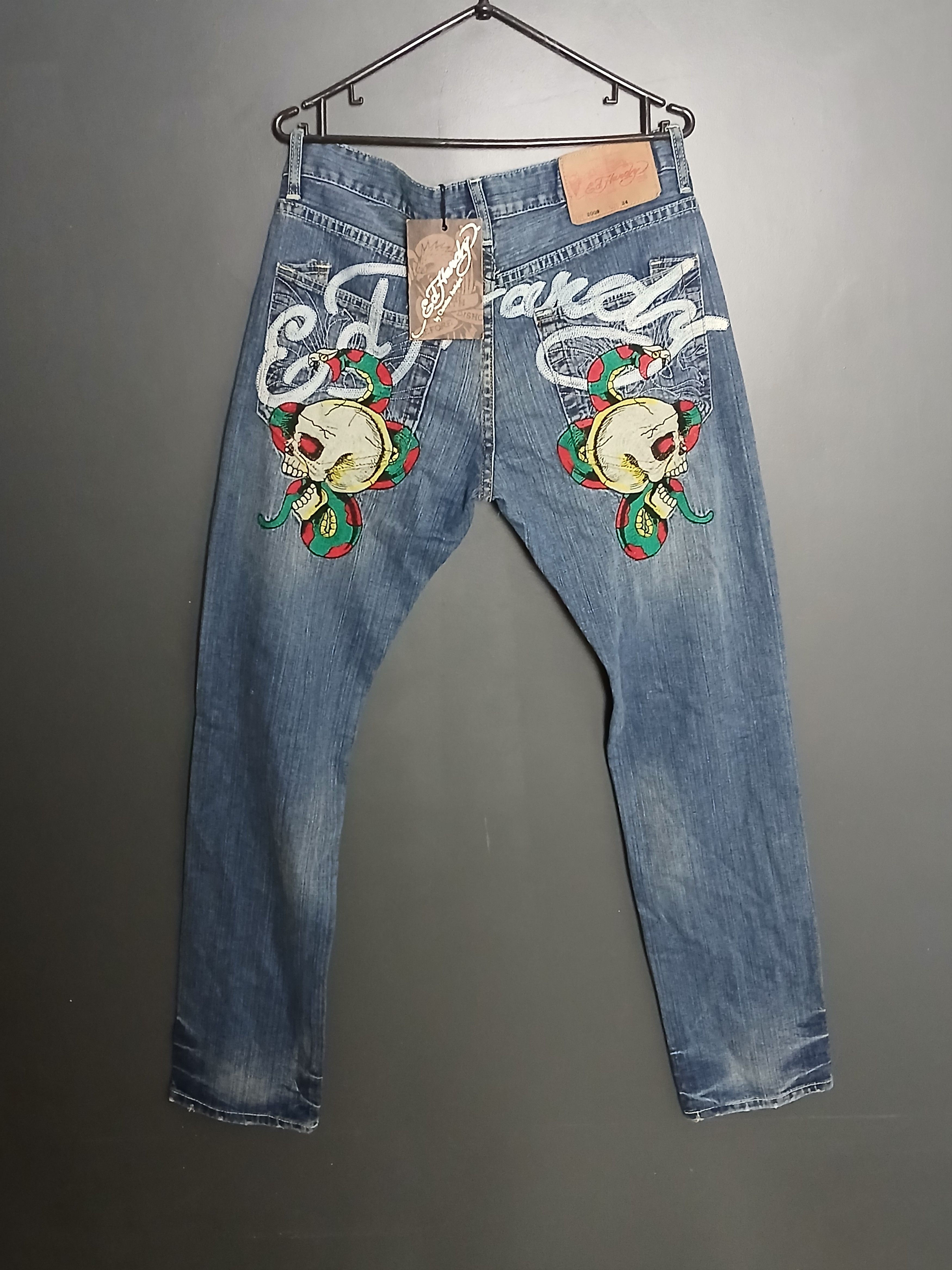 Christian Audigier × Ed Hardy New Ed Hardy Christian Audigier Jeans Pants Size US 34 / EU 50 - 1 Thumbnail