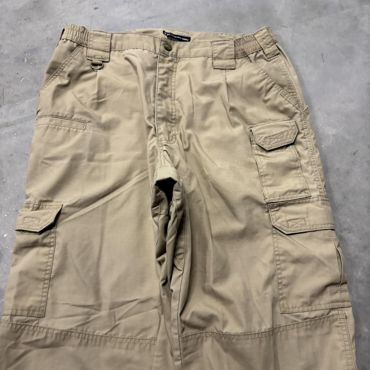 Japanese Brand × Vintage Crazy Vintage Y2K/2000s Baggy Khaki Tan Streetwear Skater Style Workwear Cargo Pants! Size US 34 / EU 50 - 5 Thumbnail