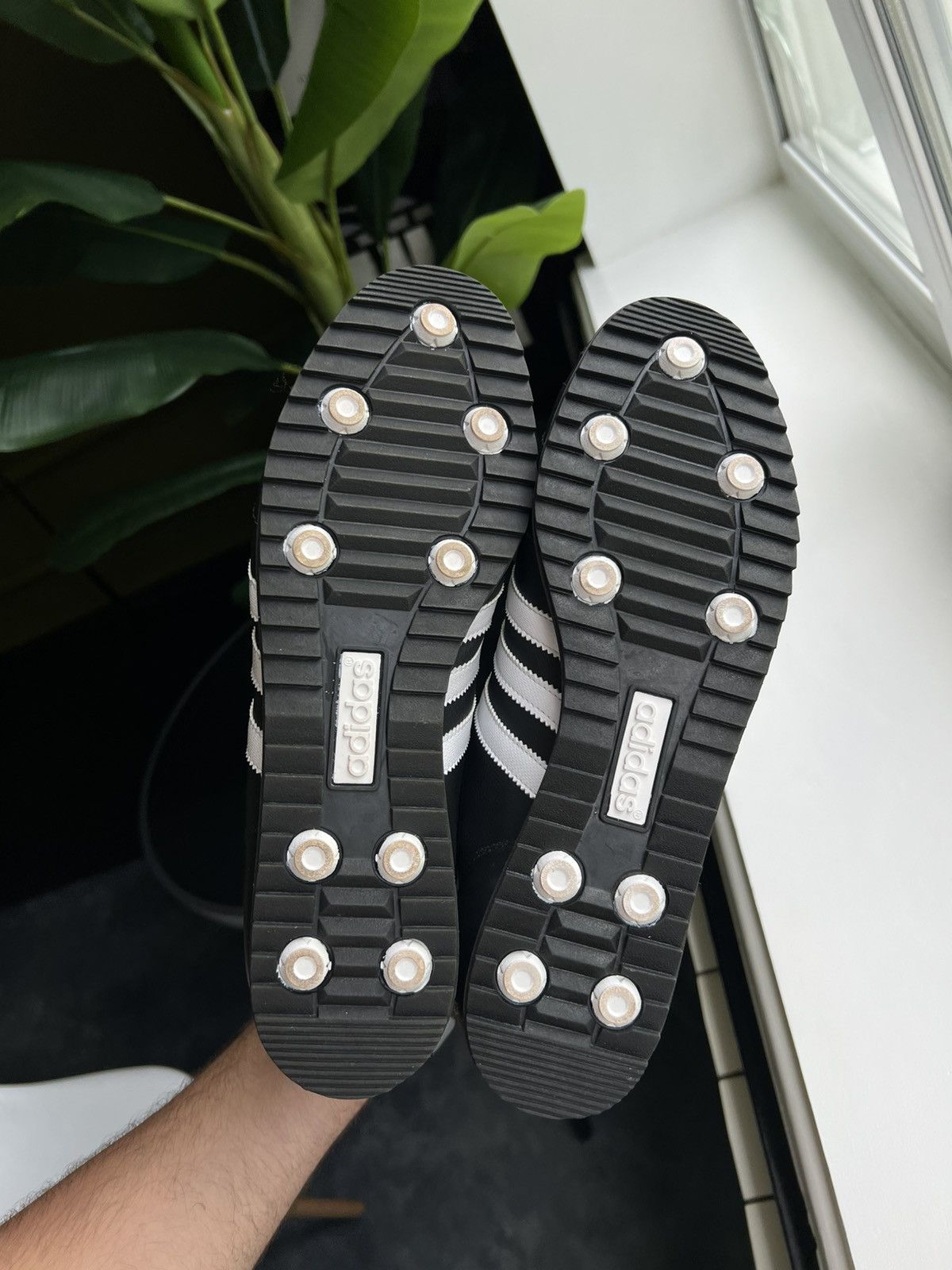 Vintage Adidas Cup 68 Indoor Trainers Black White Blue Y2K Size US 10.5 / EU 43-44 - 21 Thumbnail