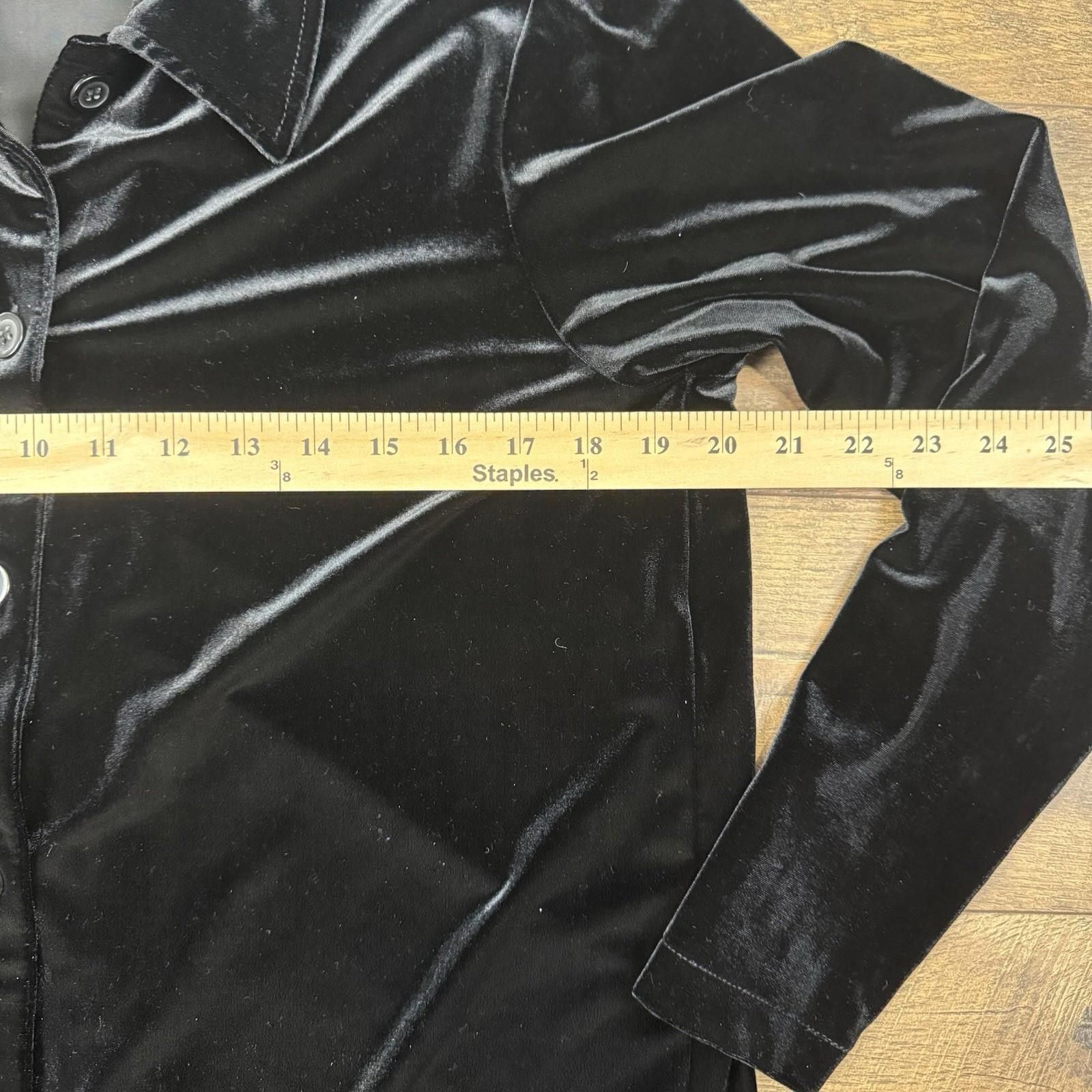 Other Vintage Women's Velvet Collared Shirt Size Med Relaxed Size M / US 6-8 / IT 42-44 - 6 Thumbnail