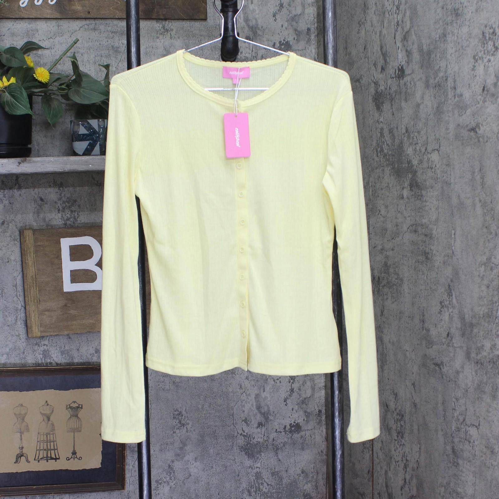 Other Nwt Edikted Up Pointelle Top 9a-9c17-8ca9fc851ed1 Yellow L Size L / US 10 / IT 46 - 1 Thumbnail