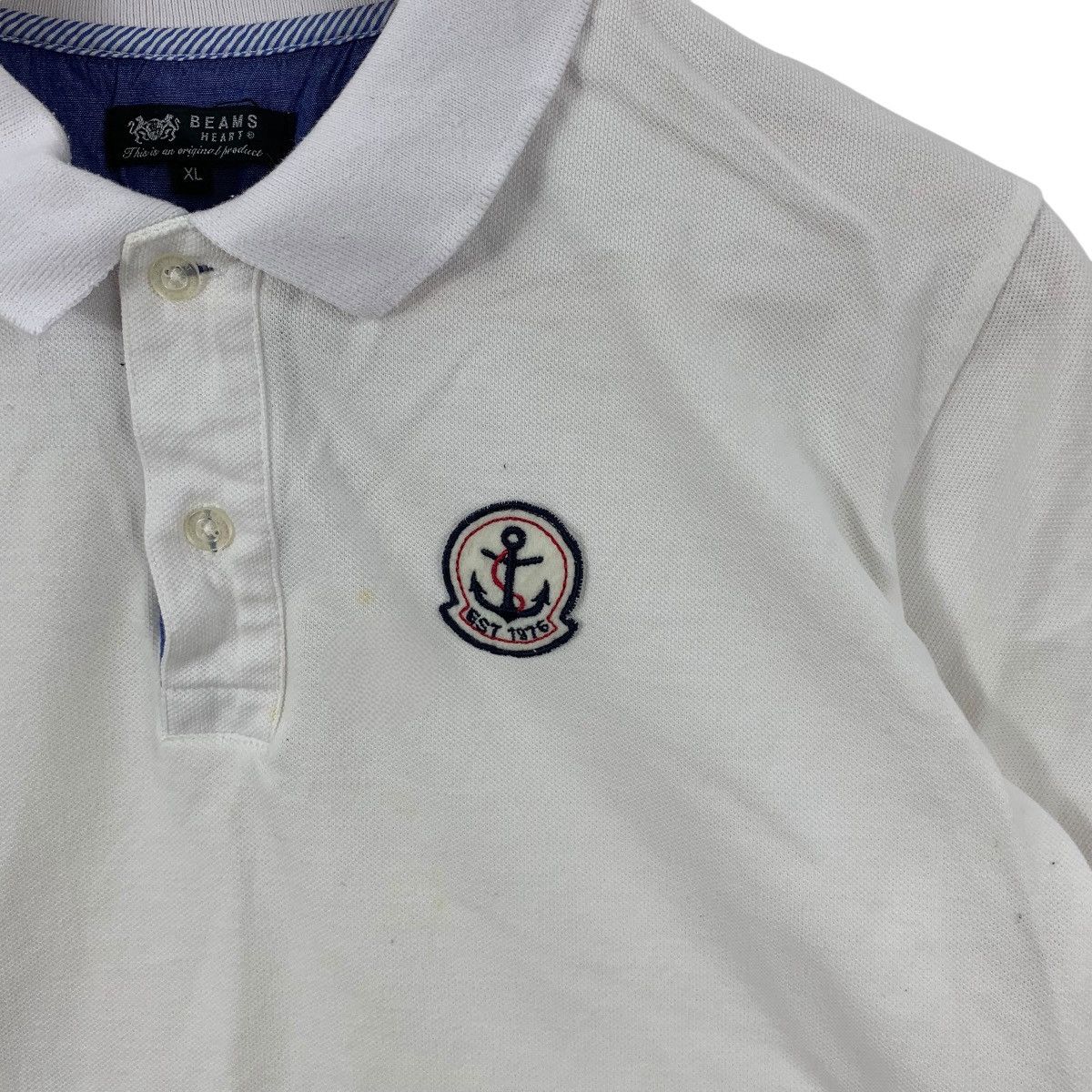 Beams Plus BEAMS PLUS HEART Japan Collection Anchor Polo Tee Shirt Top Size XL / US 12-14 / IT 48-50 - 5 Thumbnail