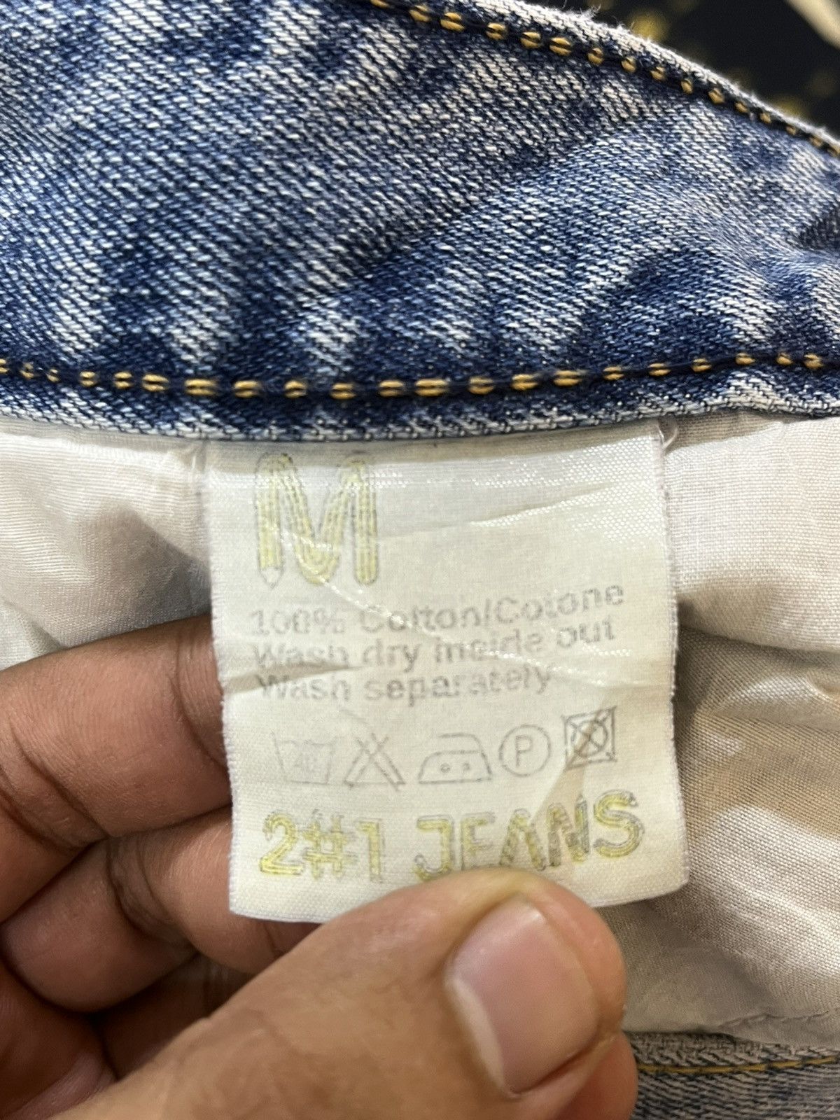 20471120 × Japanese Brand Vintage 2#1 Bleach Ripped Grunge Distressed Denim Size US 30 / EU 46 - 9 Thumbnail