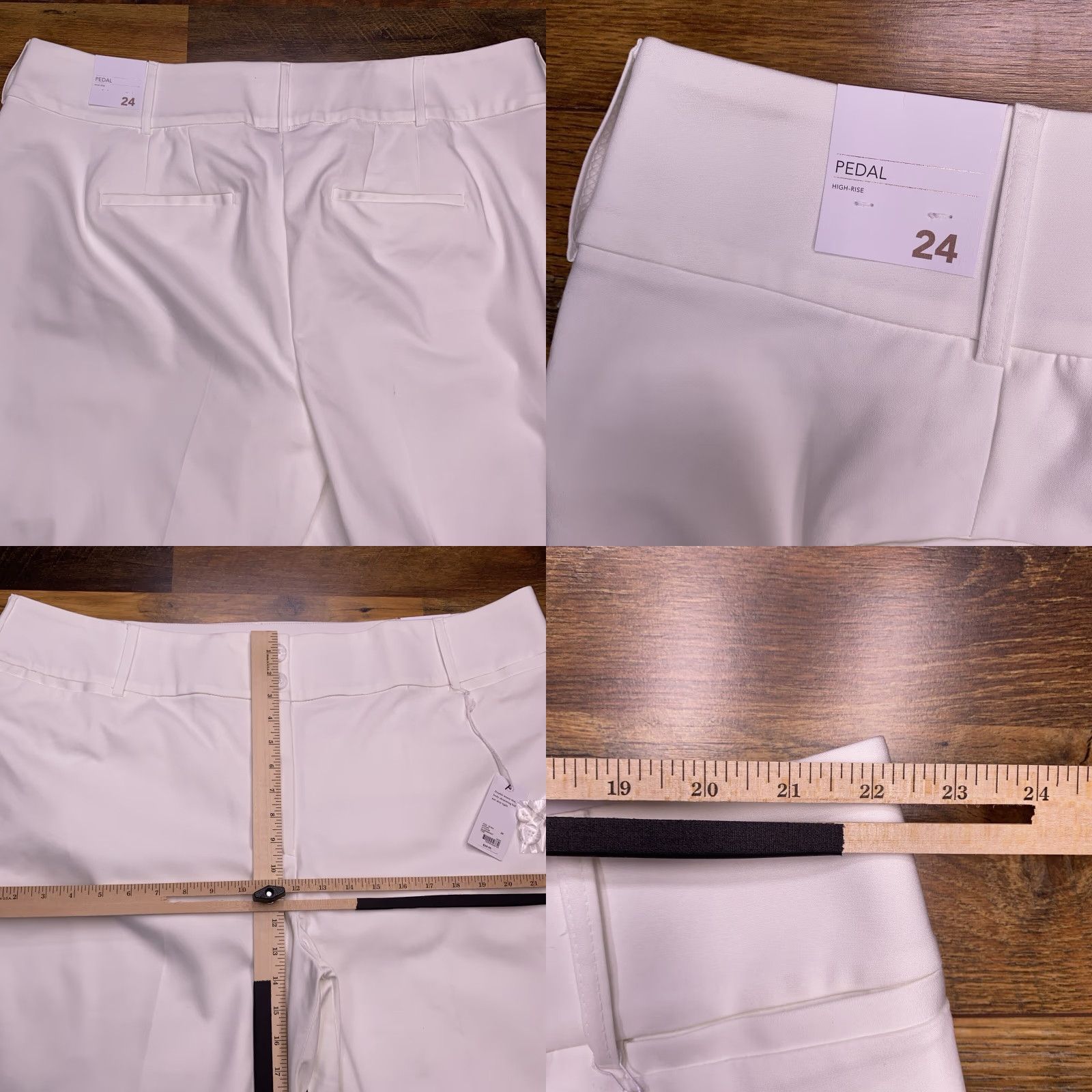 Vintage Lane Bryant Capri Pants 24 White High Rise Knit Stretch City Vintage: No? Size 42" / US 20 - 8 Thumbnail