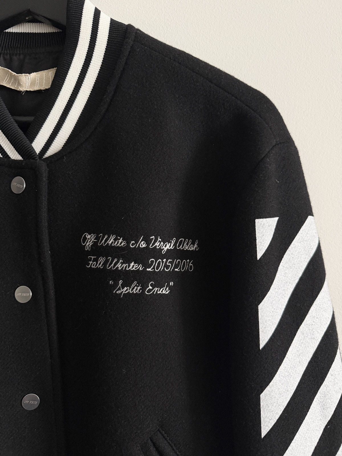 Off-White ARCHIVAL! Off-White Striped-sleeves Bomber Jacket Size US S / EU 44-46 / 1 - 3 Thumbnail