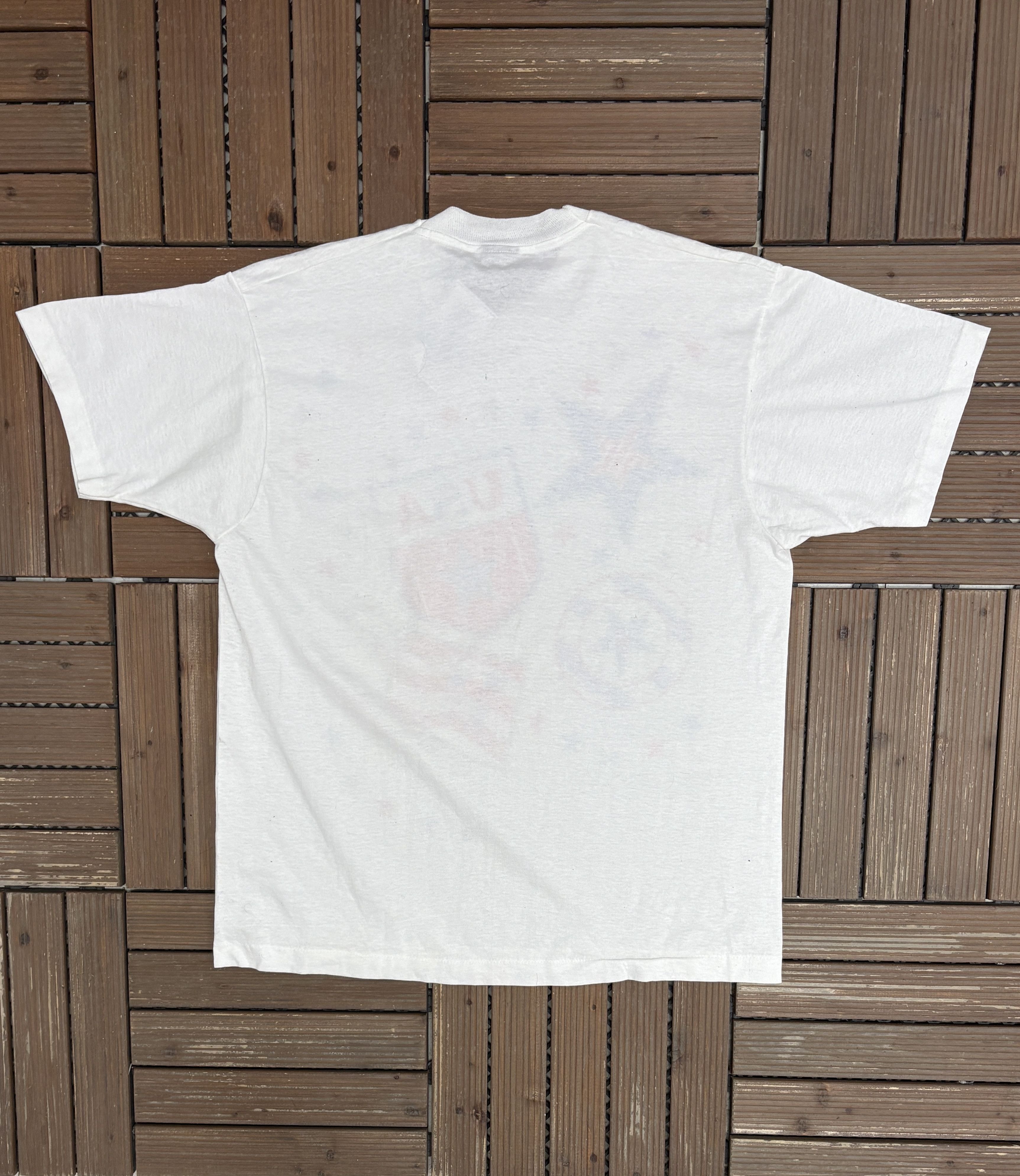 Vintage United States of America Big Print Vintage White T-Shirt Tee Size US XL / EU 56 / 4 - 4 Thumbnail