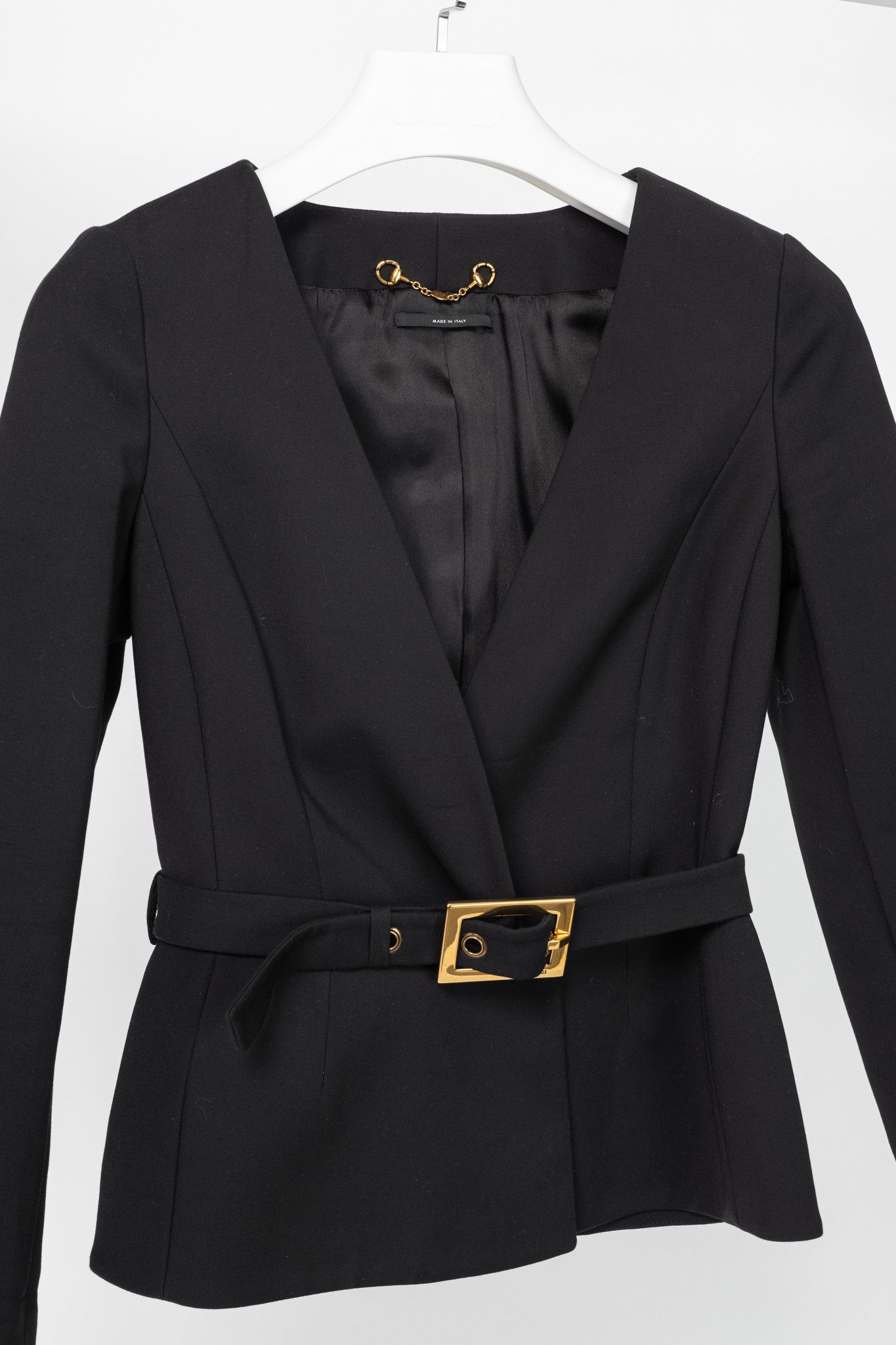 Gucci Gucci PF13 Black Cotton-Blend Belted Jacket Size XS / US 0-2 / IT 36-38 - 3 Thumbnail