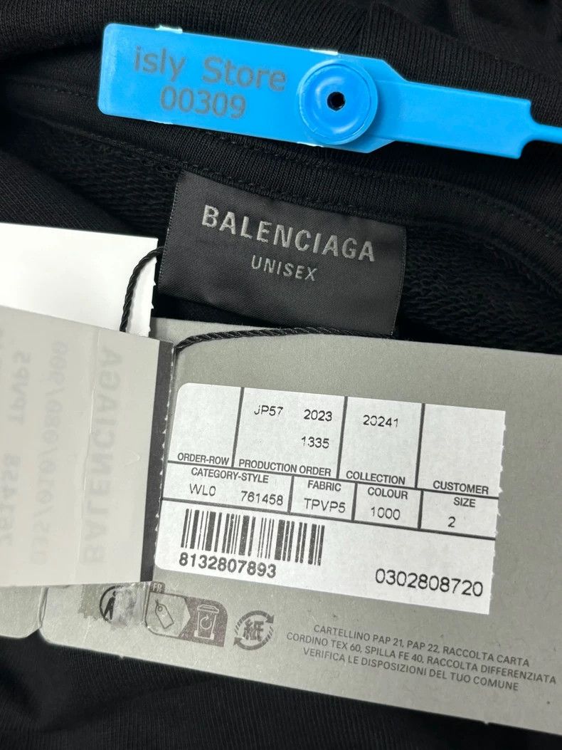 Balenciaga Balenciaga size 2 Rhinestone logo hooded sweatshirt Size US M / EU 48-50 / 2 - 4 Thumbnail