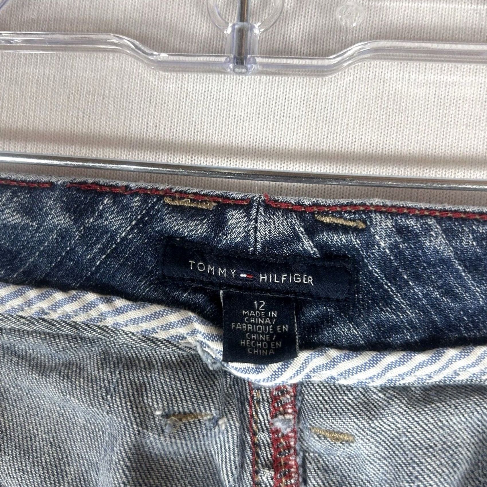 Tommy Hilfiger Tommy Hilfiger Jeans Bootcut Denim Blue 12 Womens Regular Mid Rise Comfort Pockets Zipper Logo Button Size 34" / US 12 / IT 48 - 4 Thumbnail
