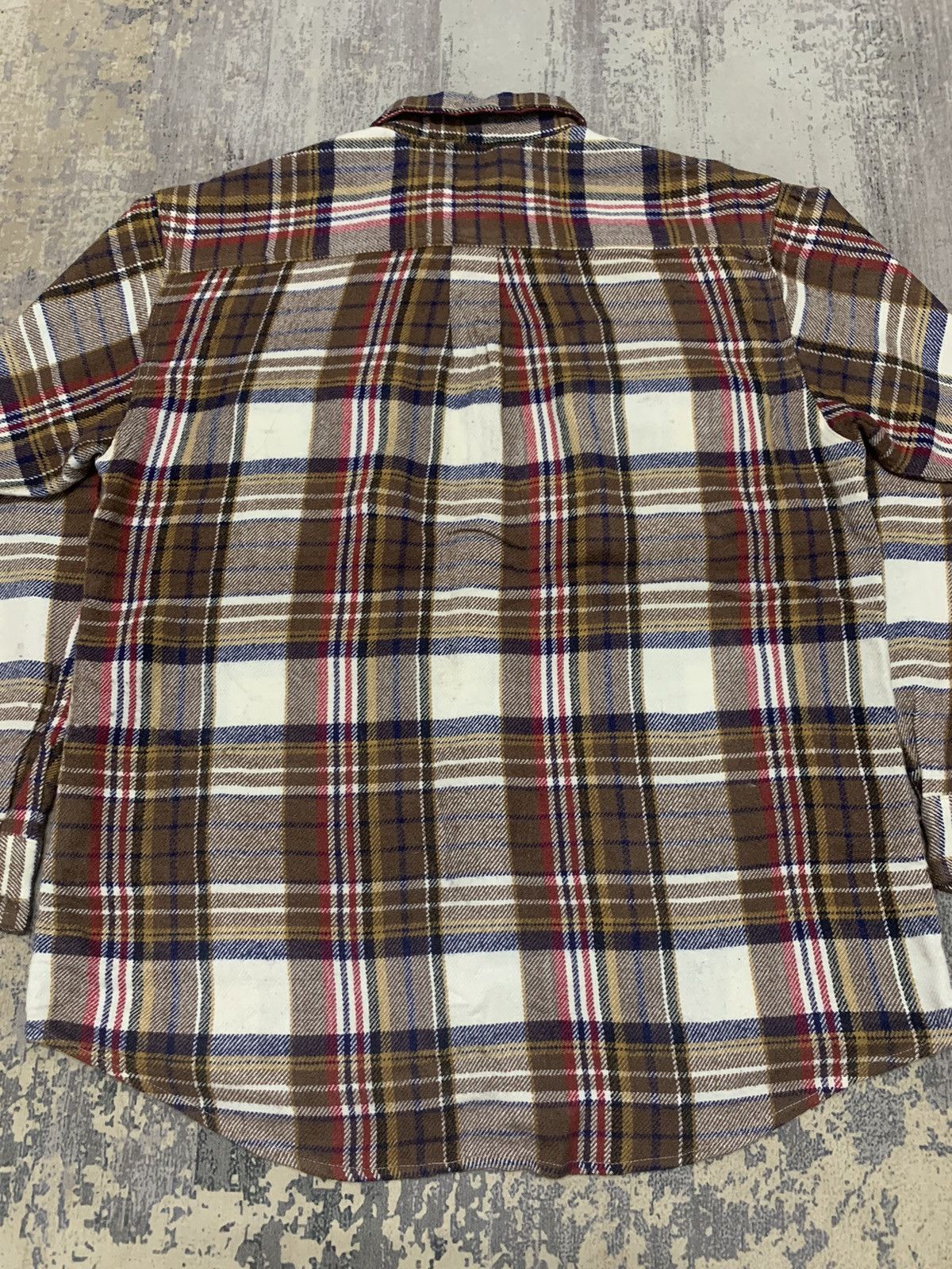 Japanese Brand RARE ARCHIVE BROWN TARTAN DOUBLE POCKET FLANNEL SHIRT Size US L / EU 52-54 / 3 - 7 Thumbnail