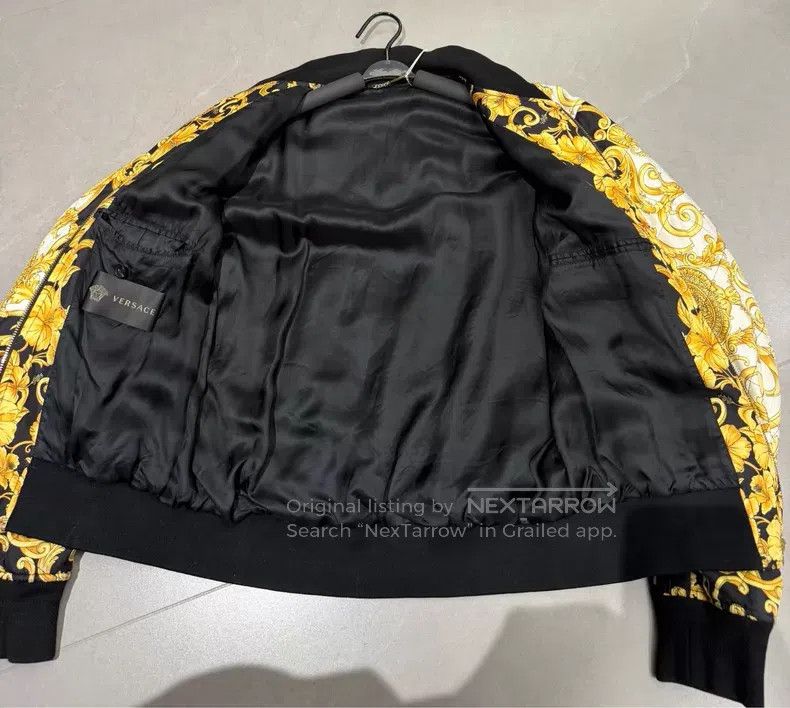 Versace Versace Black gold baroque men's cotton jacket Size US M / EU 48-50 / 2 - 5 Thumbnail