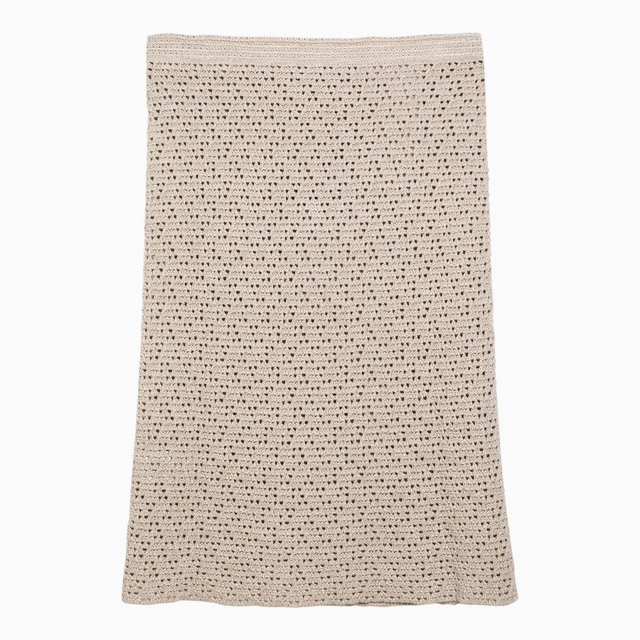 Bottega Veneta o1d2blof0824 Cotton Skirt in Beige Size 27" / US 4 / IT 40 - 2 Thumbnail