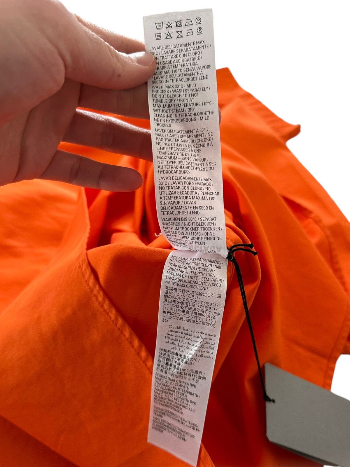 Balenciaga Sz1 Oversized Heavy Orange Cargo Shirt Size US S / EU 44-46 / 1 - 8 Thumbnail