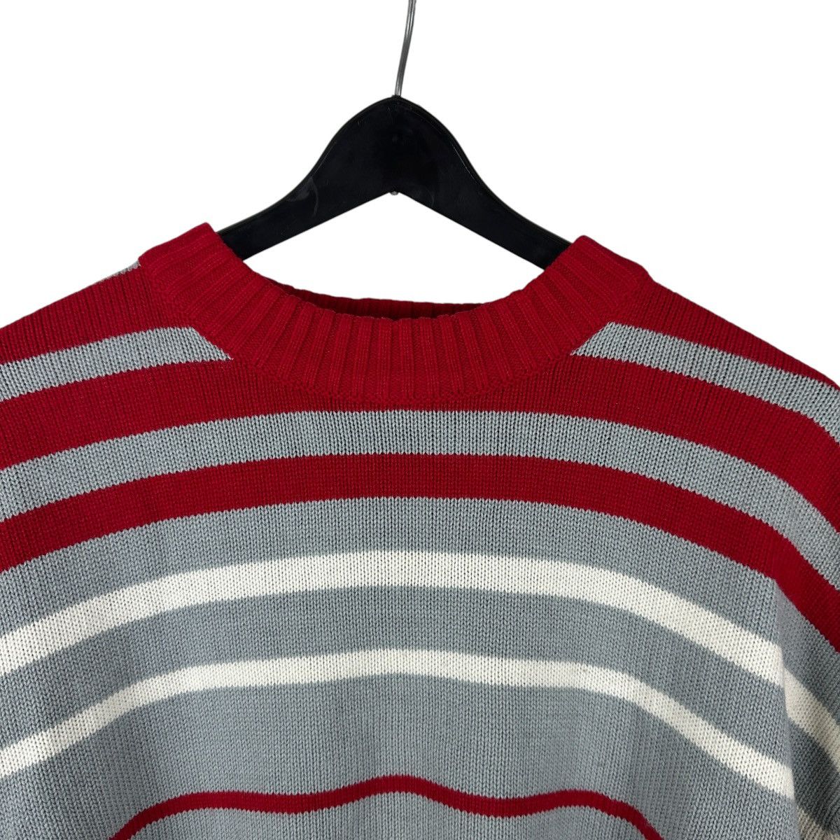 Koman × Vintage Vintage 90s Koman Sport Red Striped Knit Sweater Size US M / EU 48-50 / 2 - 3 Thumbnail