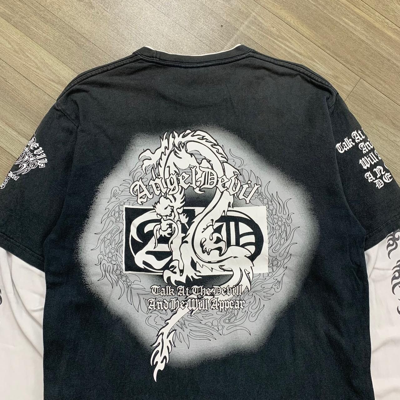 If Six Was Nine × Japanese Brand × Le Grande Bleu (L.G.B.) Y2K Angel Devil Dragon Double Layerd Tee Size US L / EU 52-54 / 3 - 2 Thumbnail