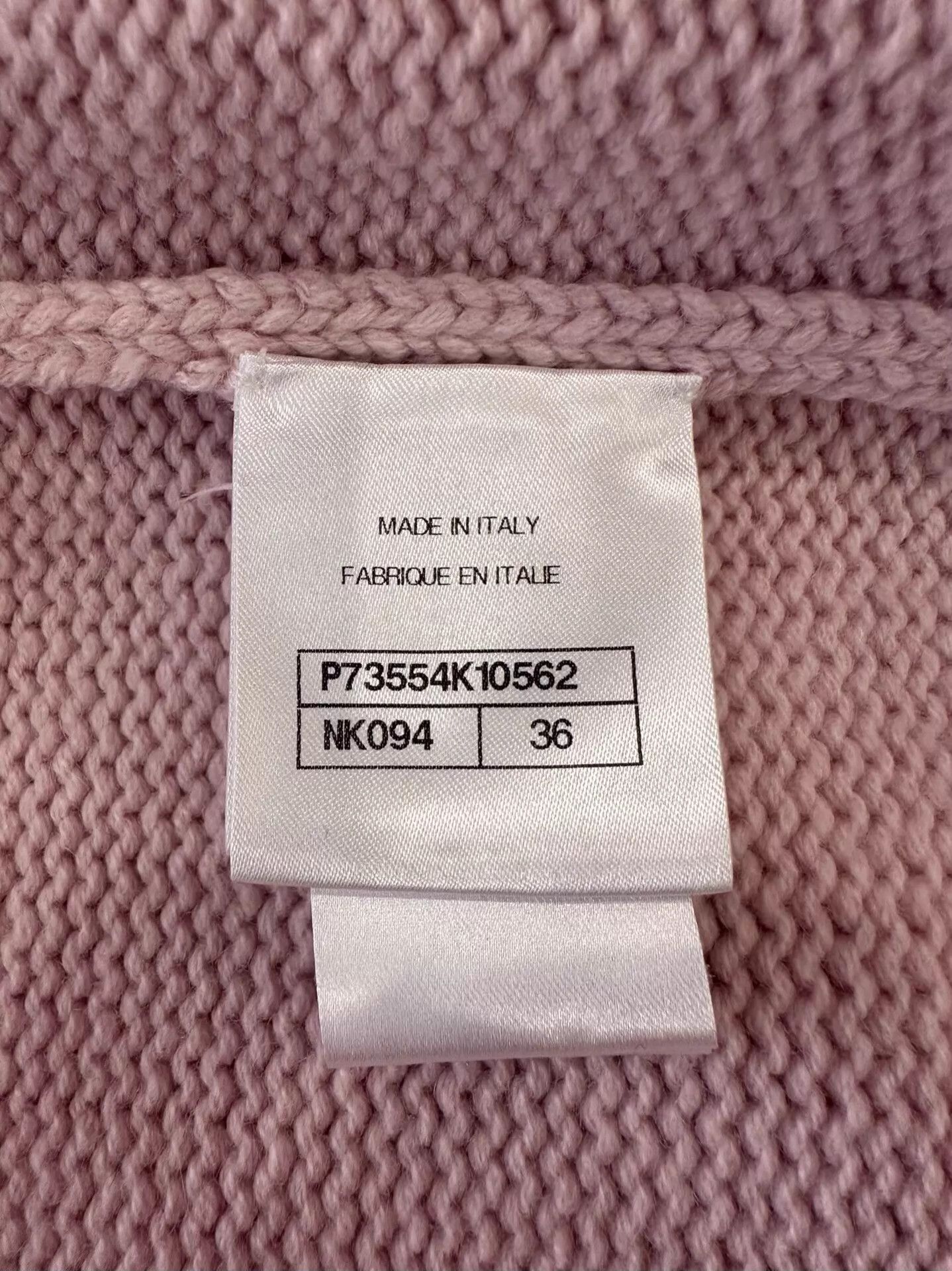 Chanel Chanel Gold Camellia CC Pink Cashmere Cardigan Women's Size XS / US 0-2 / IT 36-38 - 7 Thumbnail