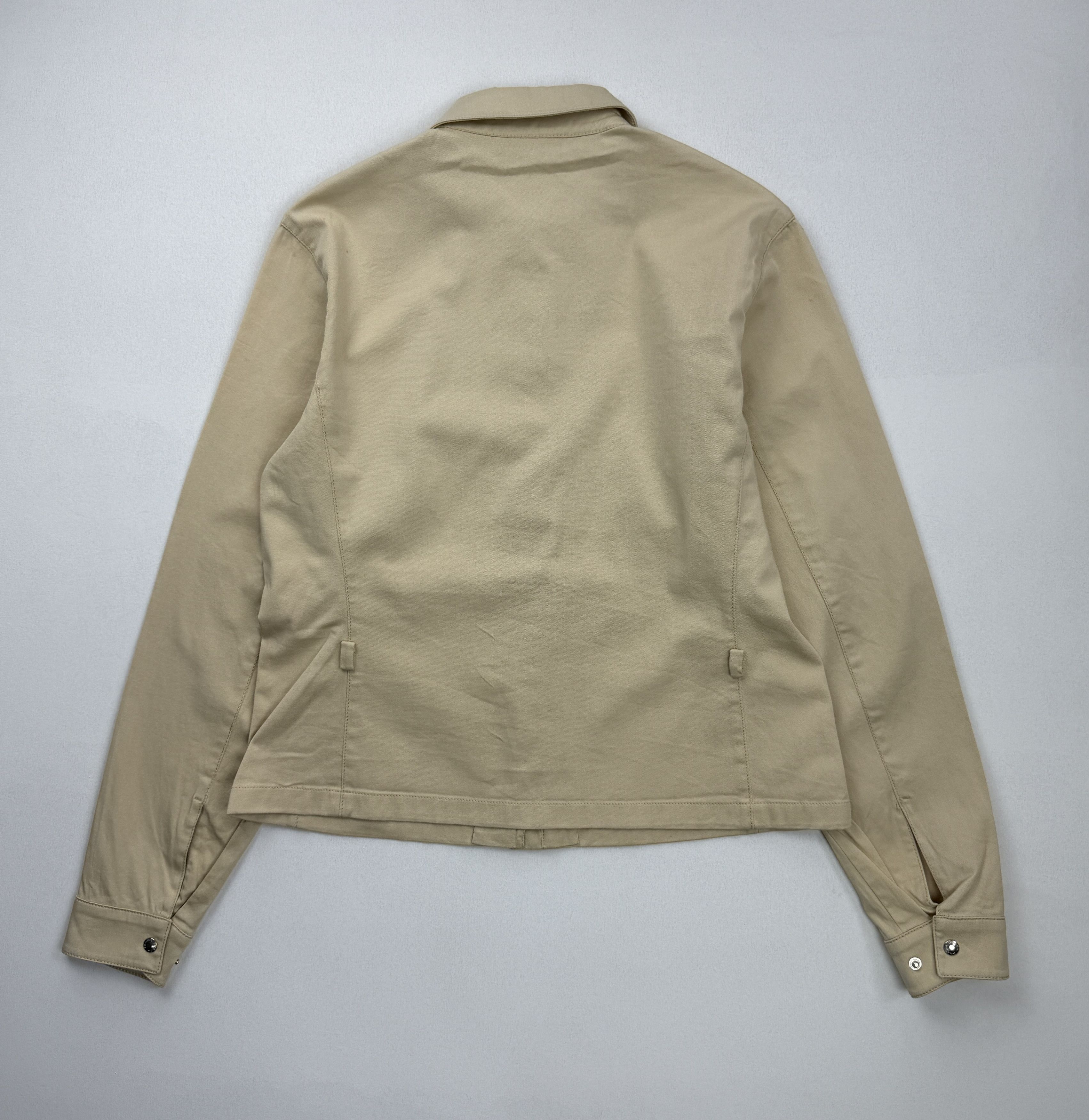 Prada Vintage 00s Prada Beige Full Zip Blazer Shirt Size L / US 10 / IT 46 - 5 Thumbnail