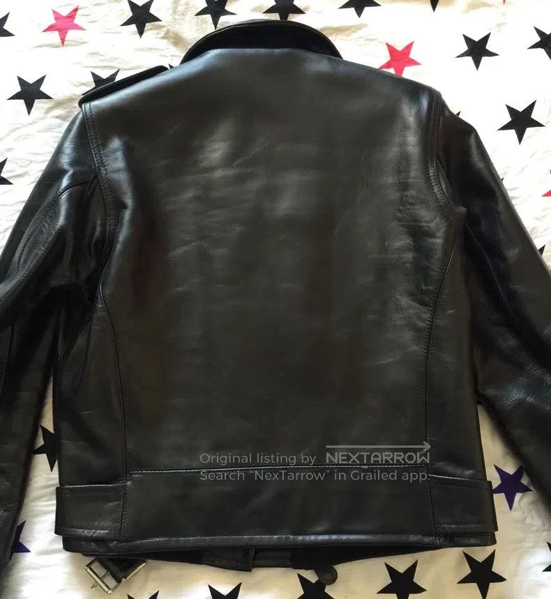 Schott Schott 1928h, horsehide, cable-stayed, black, sheer dyeing Size US L / EU 52-54 / 3 - 3 Thumbnail