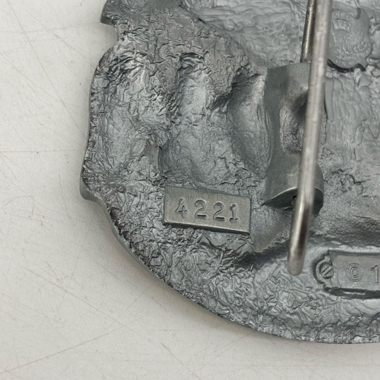 Vintage US National Guard Belt Buckle Great American Hero USA Pewter Size ONE SIZE - 7 Thumbnail