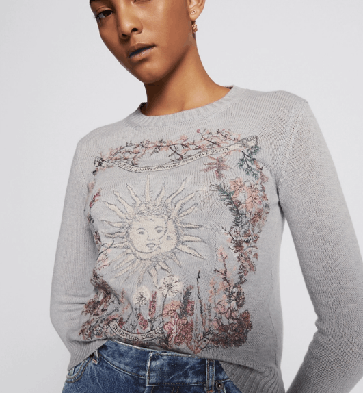 Dior o1w1db10725 424S57 Embroidered Sweater in Multicolor Size XL / US 12-14 / IT 48-50 - 6 Thumbnail