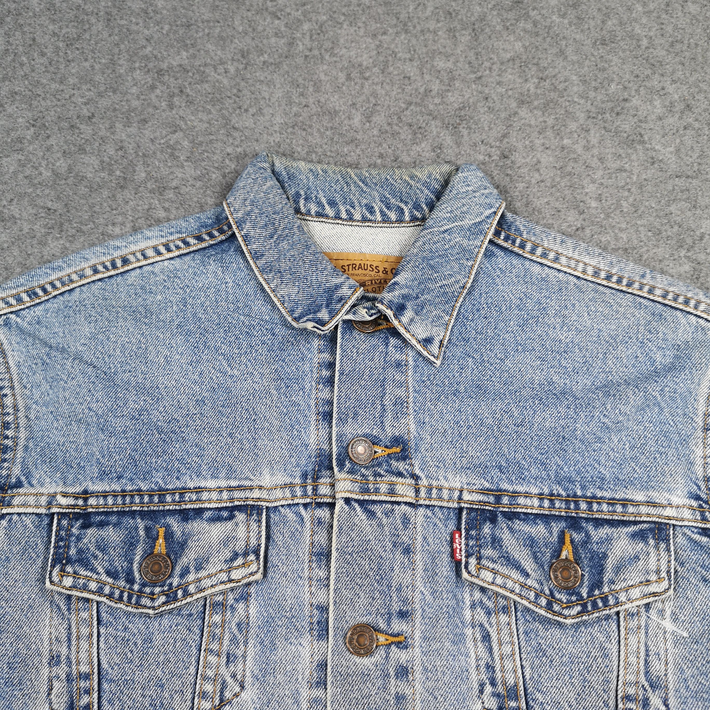 Levi's Stone Wash Vintage 90s Levis Denim Trucker Jacket Size US M / EU 48-50 / 2 - 4 Thumbnail