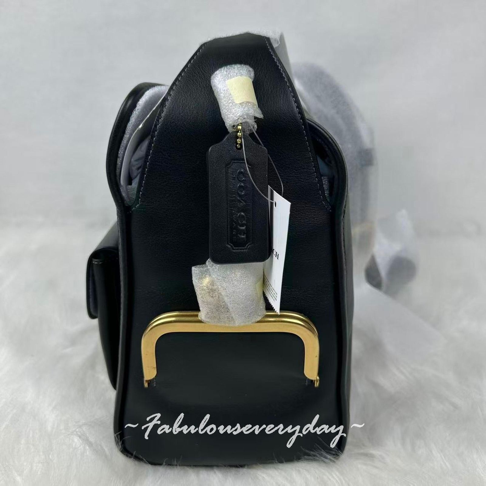 Coach Coach Haversack Bag Shoulder Bag In Leather/Brass/Black Size ONE SIZE - 4 Thumbnail