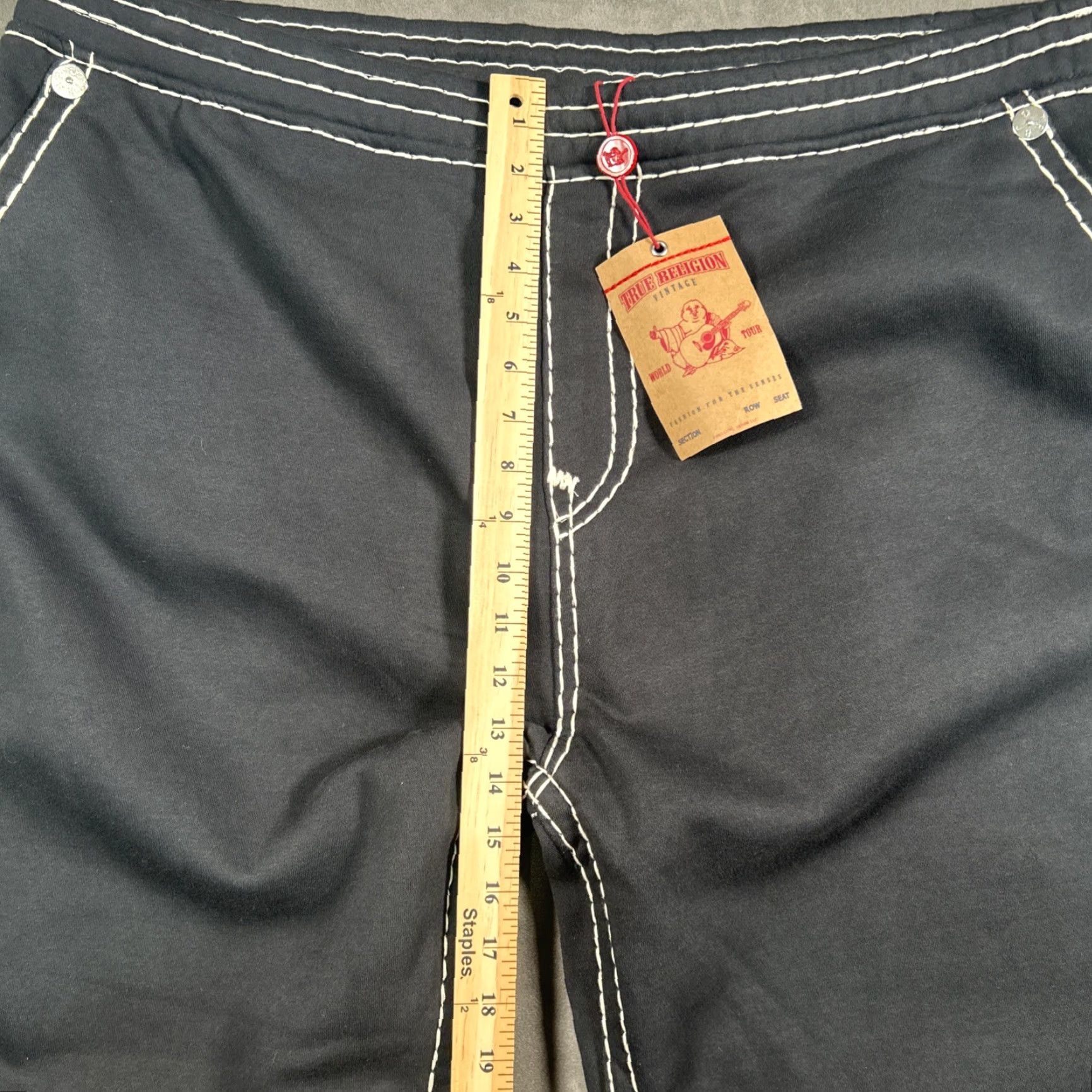 True Religion True Religion Baggy Super T Relaxed Fleece Sweatpants Wide Leg Mens XXXL Size US 39 - 5 Thumbnail