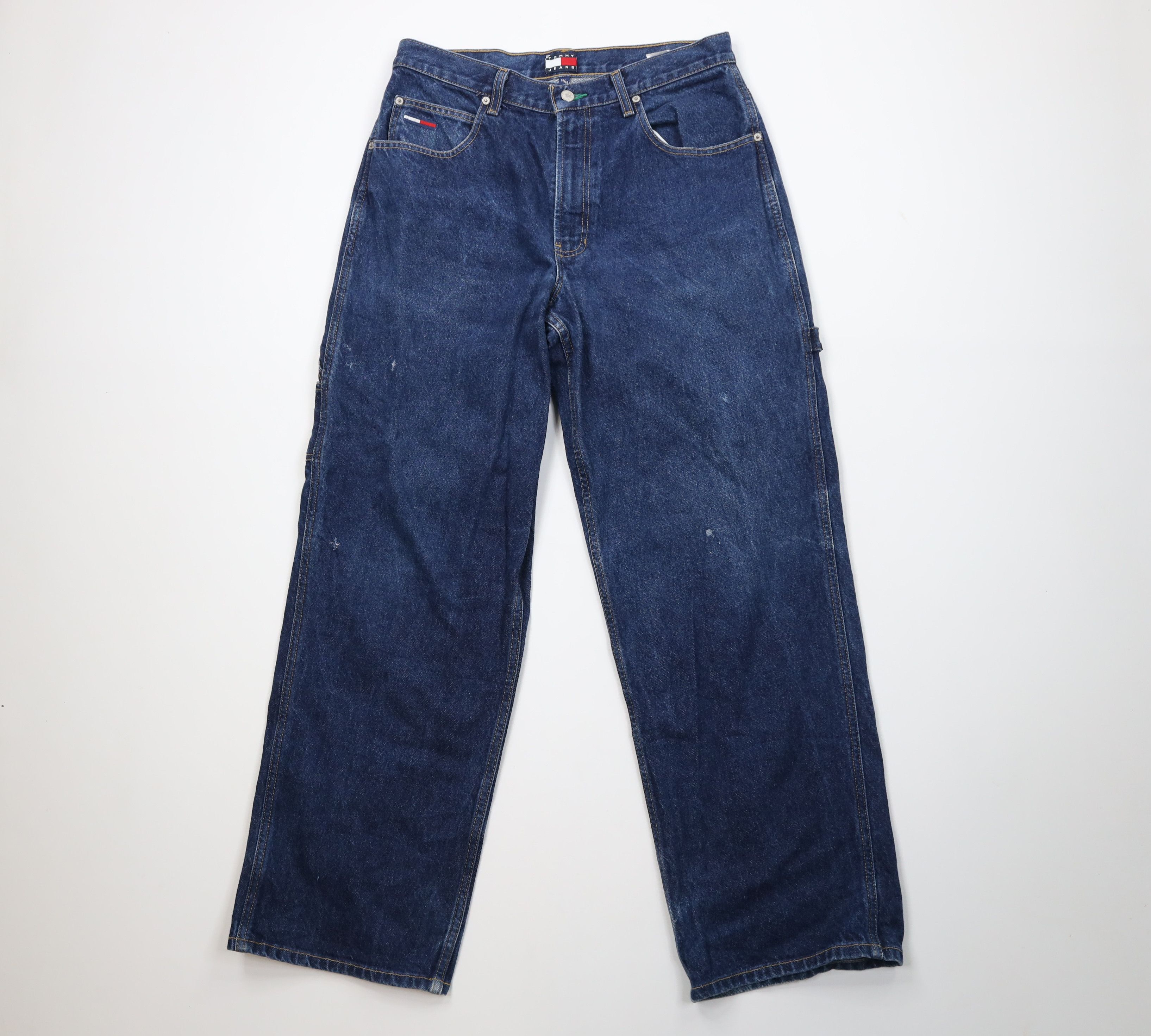 Tommy Hilfiger Vintage Y2K 2002 Tommy Hilfiger Wide Leg Dungaree Jeans Size US 32 / EU 48 - 1 Thumbnail