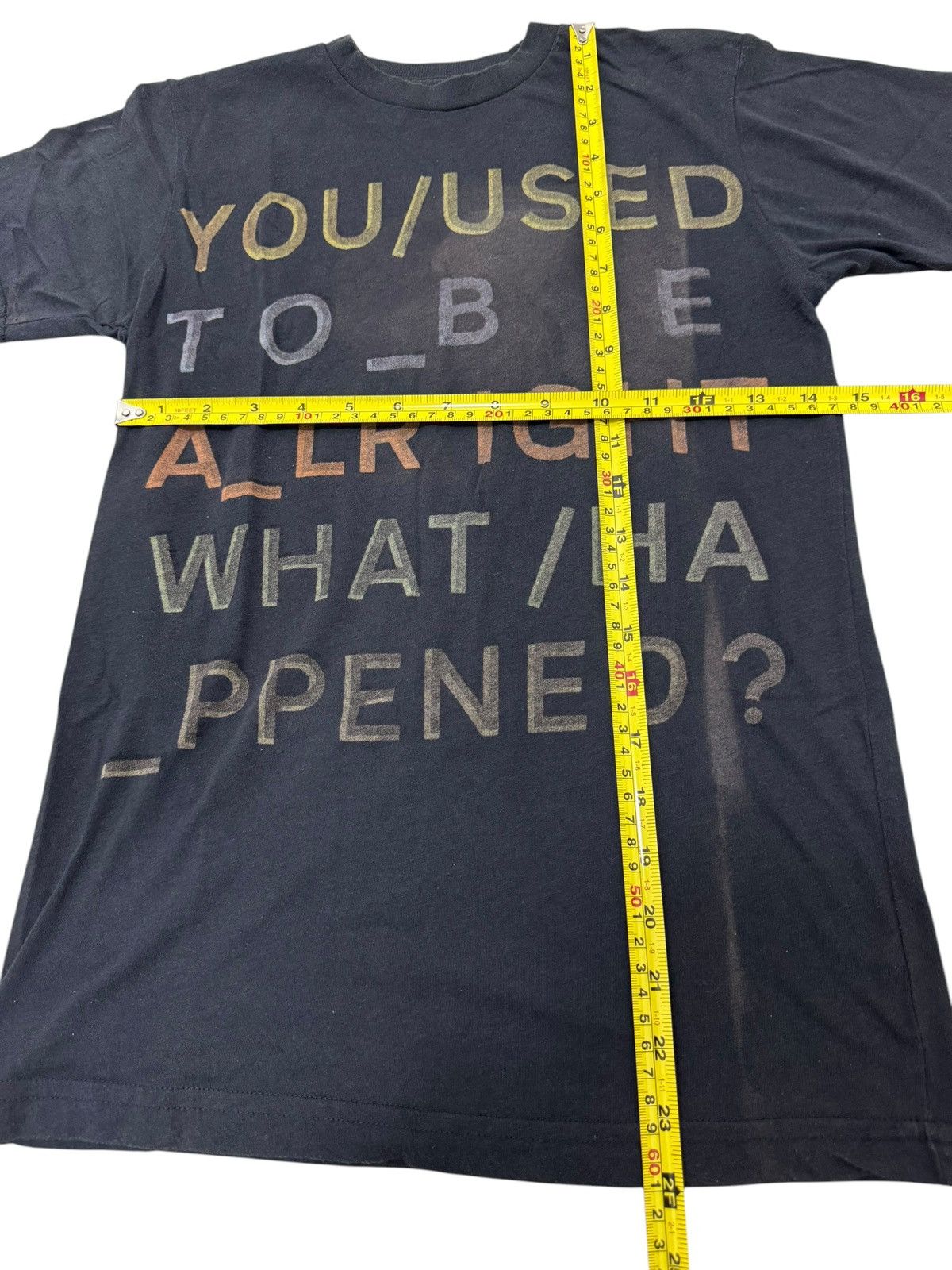 Band Tees IN RAINBOW RADIOHEAD EXTRA SMALL AOP 15 STEP SONG LYRIC TEE Size US XXS / EU 40 - 3 Thumbnail
