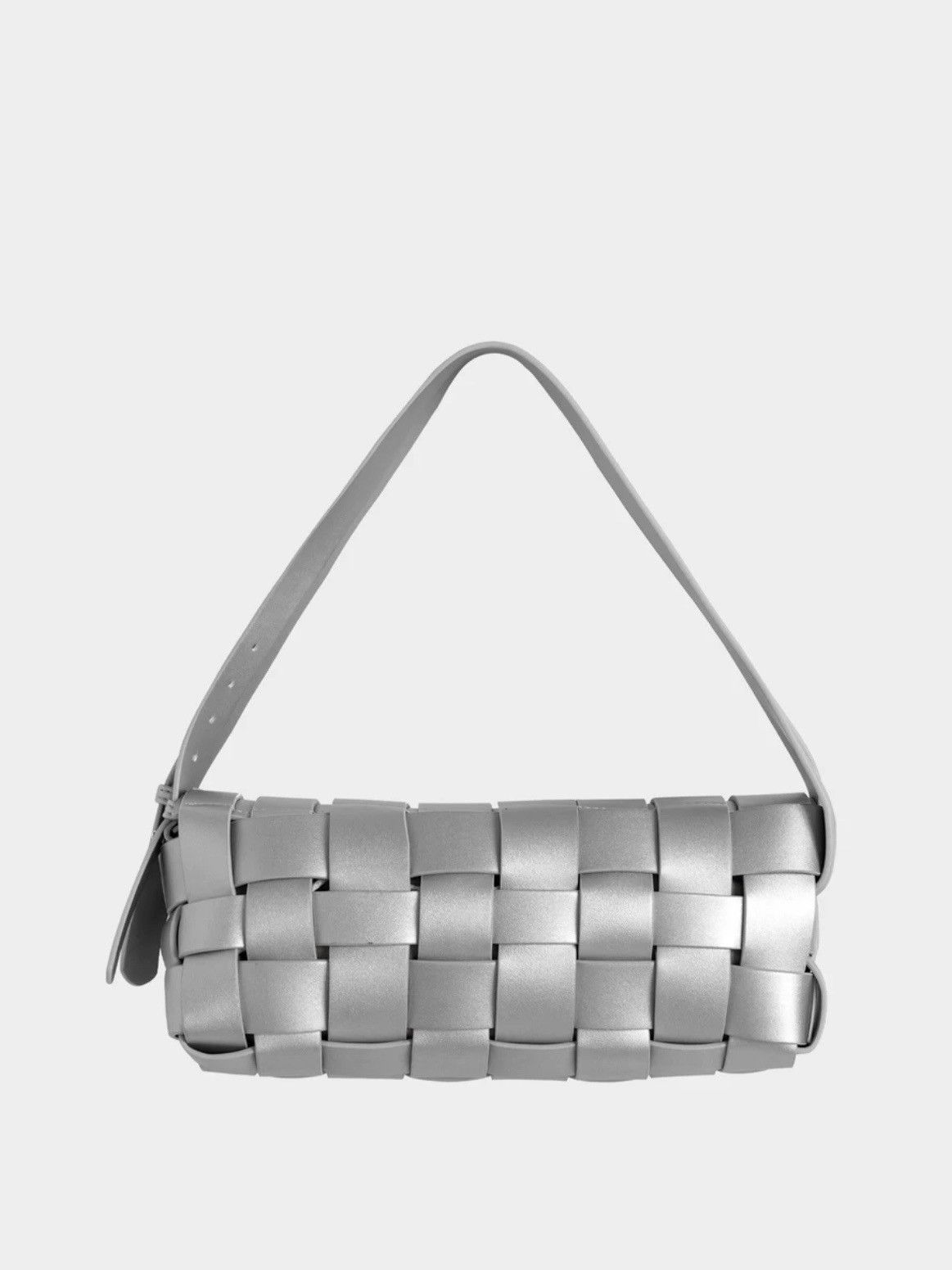 Japanese Brand Metallic Belt Buckle Woven Shoulder Bag - Rare Size ONE SIZE - 2 Thumbnail