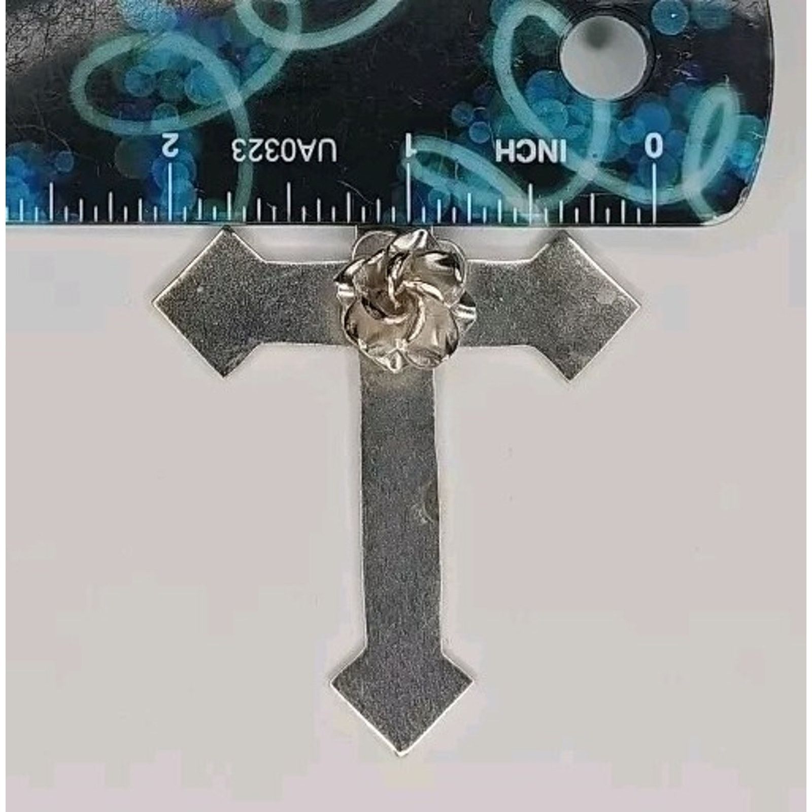 Other Silver 925 Cross Crucifex Pendant Charm Rose Size ONE SIZE - 3 Thumbnail