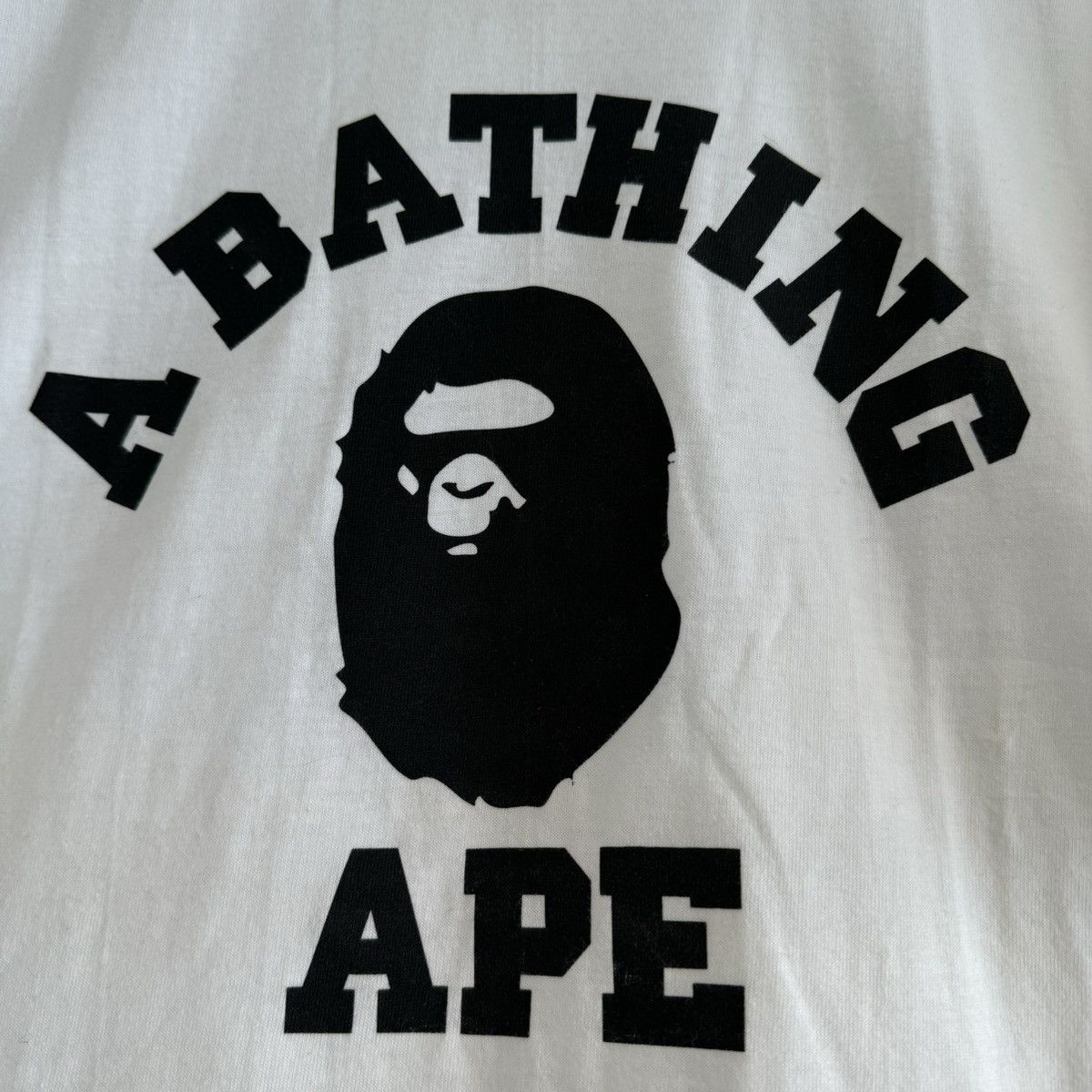 Bape × Nigo × Vintage OG Bape Hanes Beefy Black College Logo Tee Size US L / EU 52-54 / 3 - 3 Thumbnail