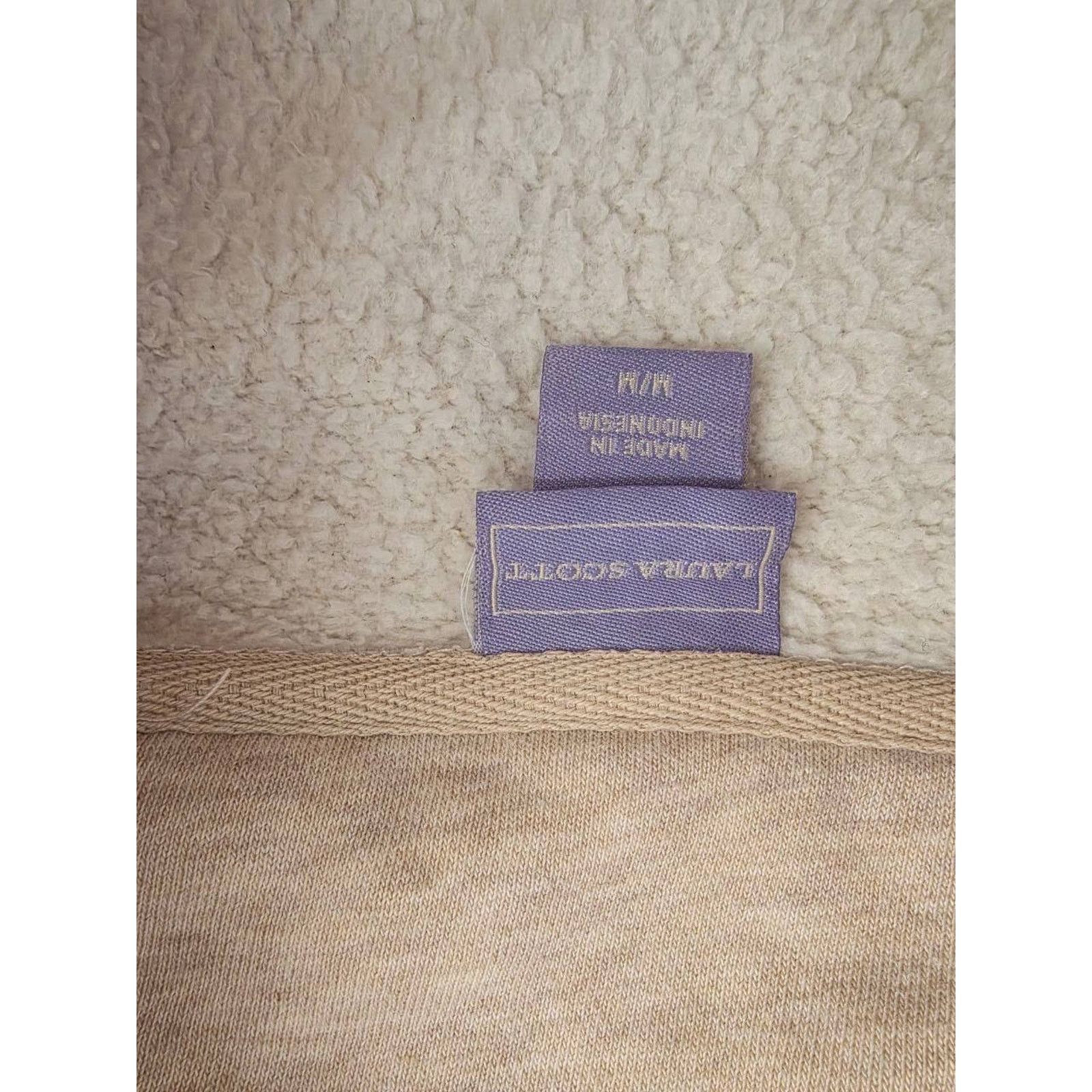 Laura Ashley Laura Scott Jacket Blazer fleece coton blend Beige M A001486 Size M / US 6-8 / IT 42-44 - 3 Thumbnail