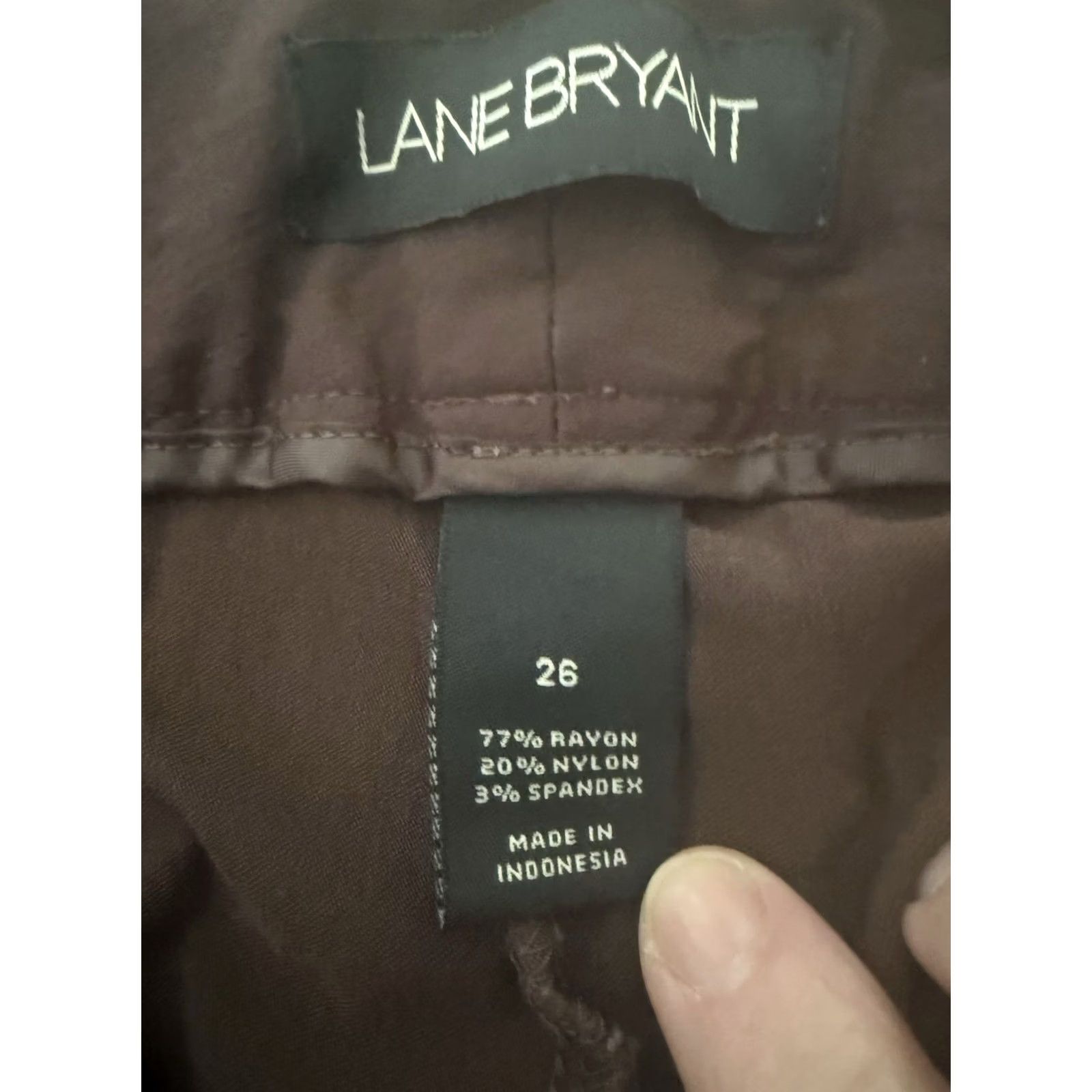Vintage Lane Bryant Women Brown Regular Fit Dressy Wide Leg Capri Pants Size 26 Average Size 26" / US 2 / IT 38 - 6 Thumbnail