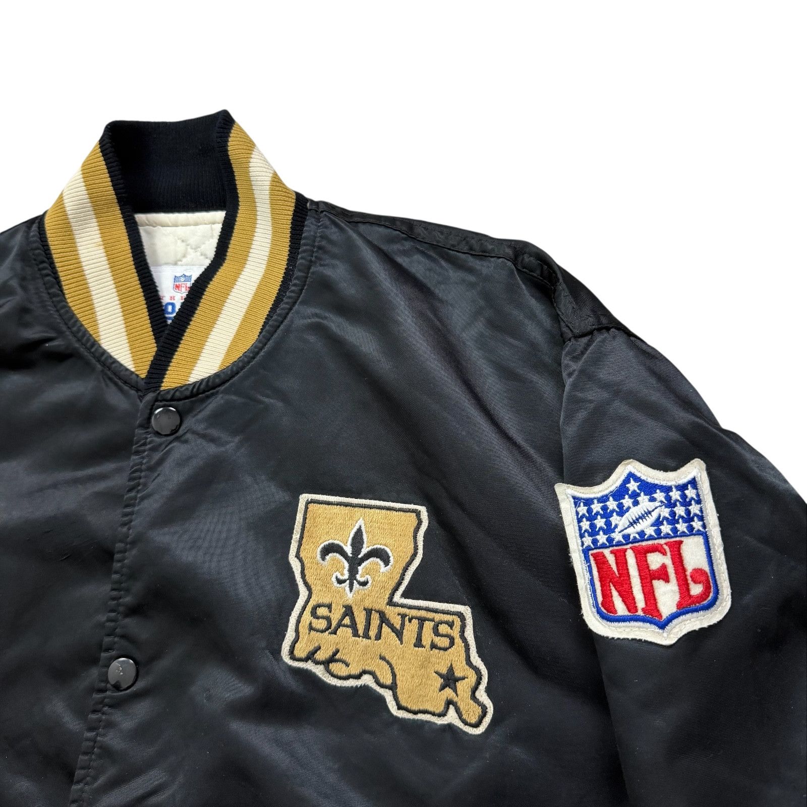 NFL VTG 90s NEW ORLEANS SAINTS SATIN JACKET BOMBER MADE IN USA Size US L / EU 52-54 / 3 - 2 Thumbnail