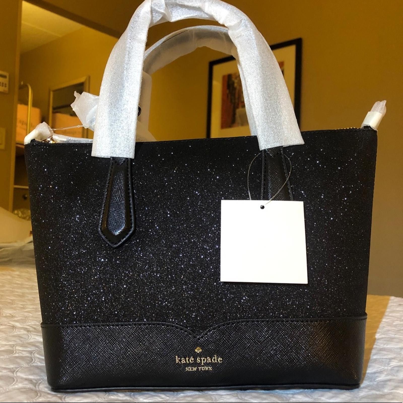 Kate Spade Kate Spade Black Glitter Satchel Bag NWT Size ONE SIZE - 1 Thumbnail