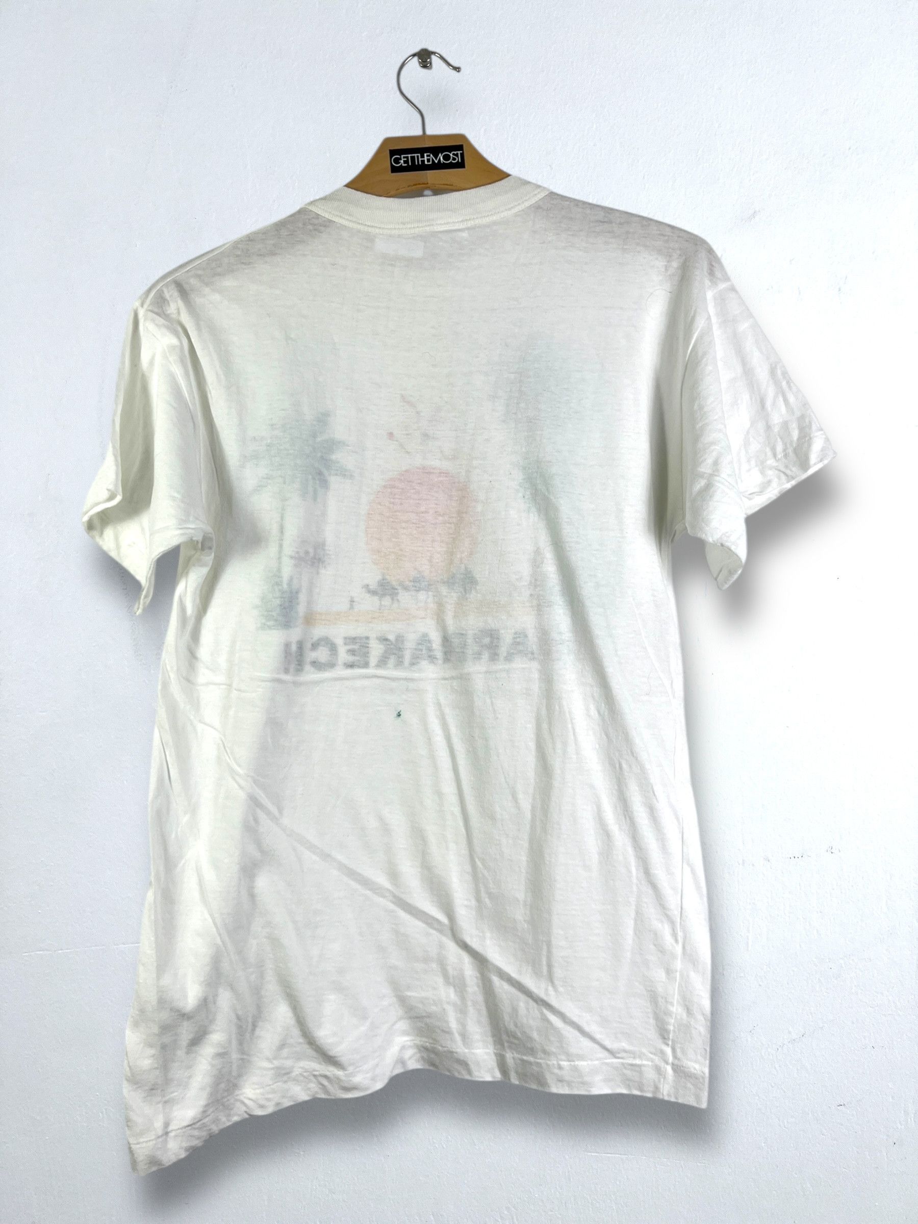 Vintage No.5039 VTG 90s Marrakech Morocco Souvenir Graphic Tee (XL) Size US XL / EU 56 / 4 - 5 Thumbnail