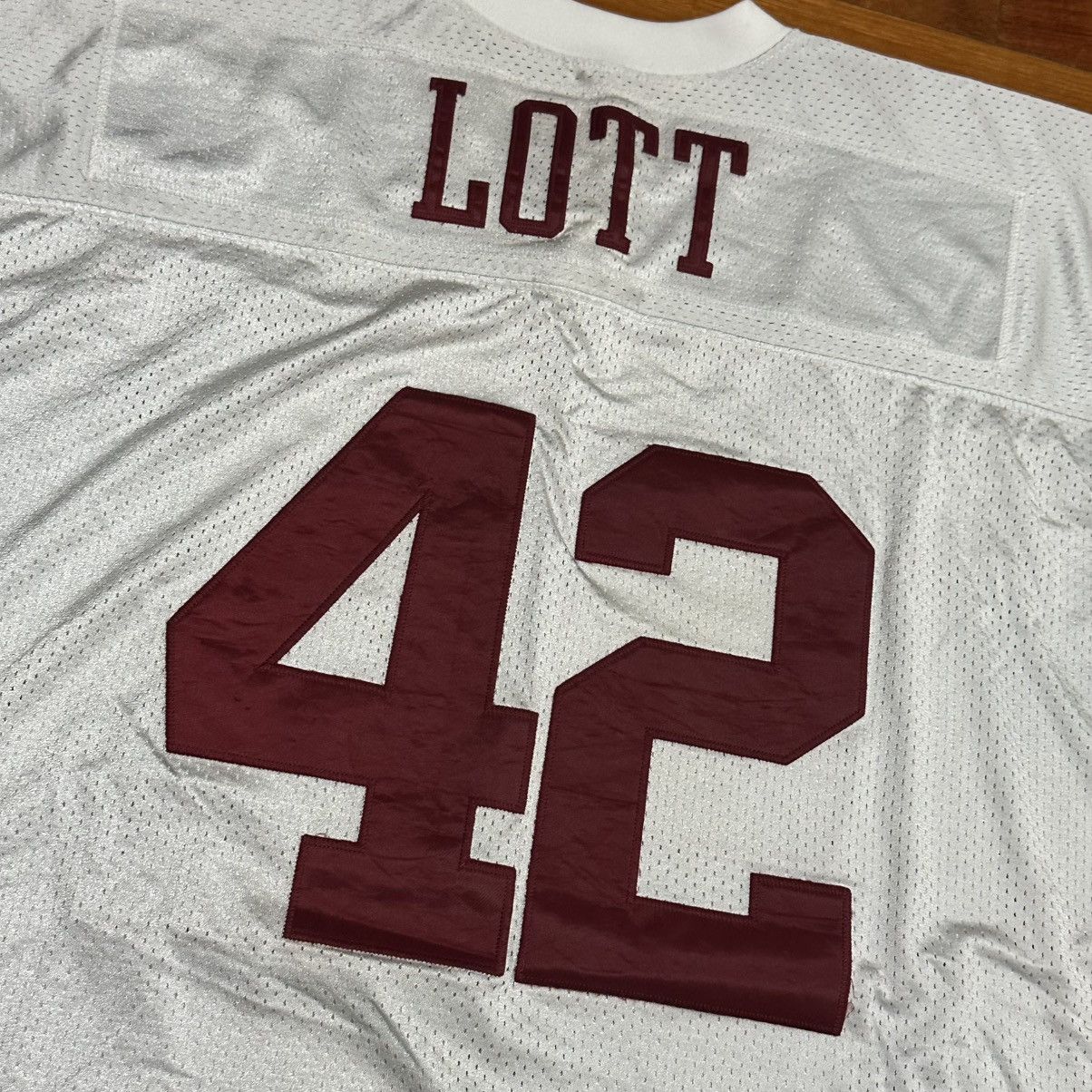 Vintage VINTAGE FOOTBALL JERSEY RONNIE 42 LOTT TROJANS 1977-80 64 Size US XXL / EU 58 / 5 - 3 Thumbnail