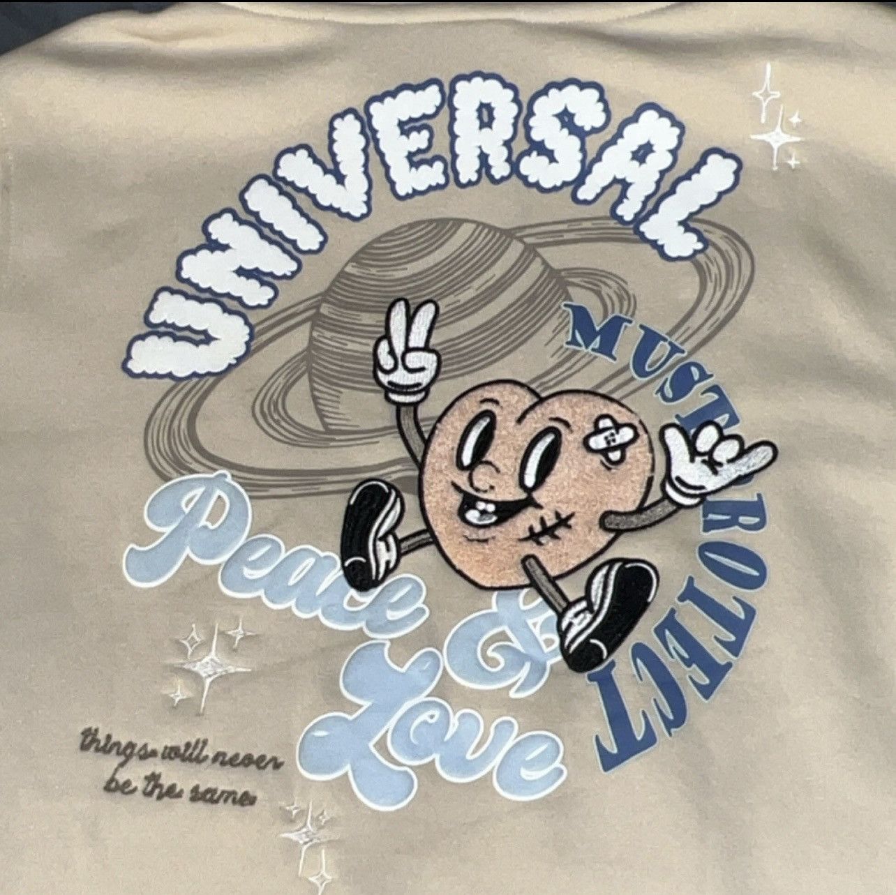 Smoke Rise “UNIVERSAL -THINGS WILL NEVER BE THE SAME-“ (SIZE L) HOODIE Size US L / EU 52-54 / 3 - 2 Thumbnail
